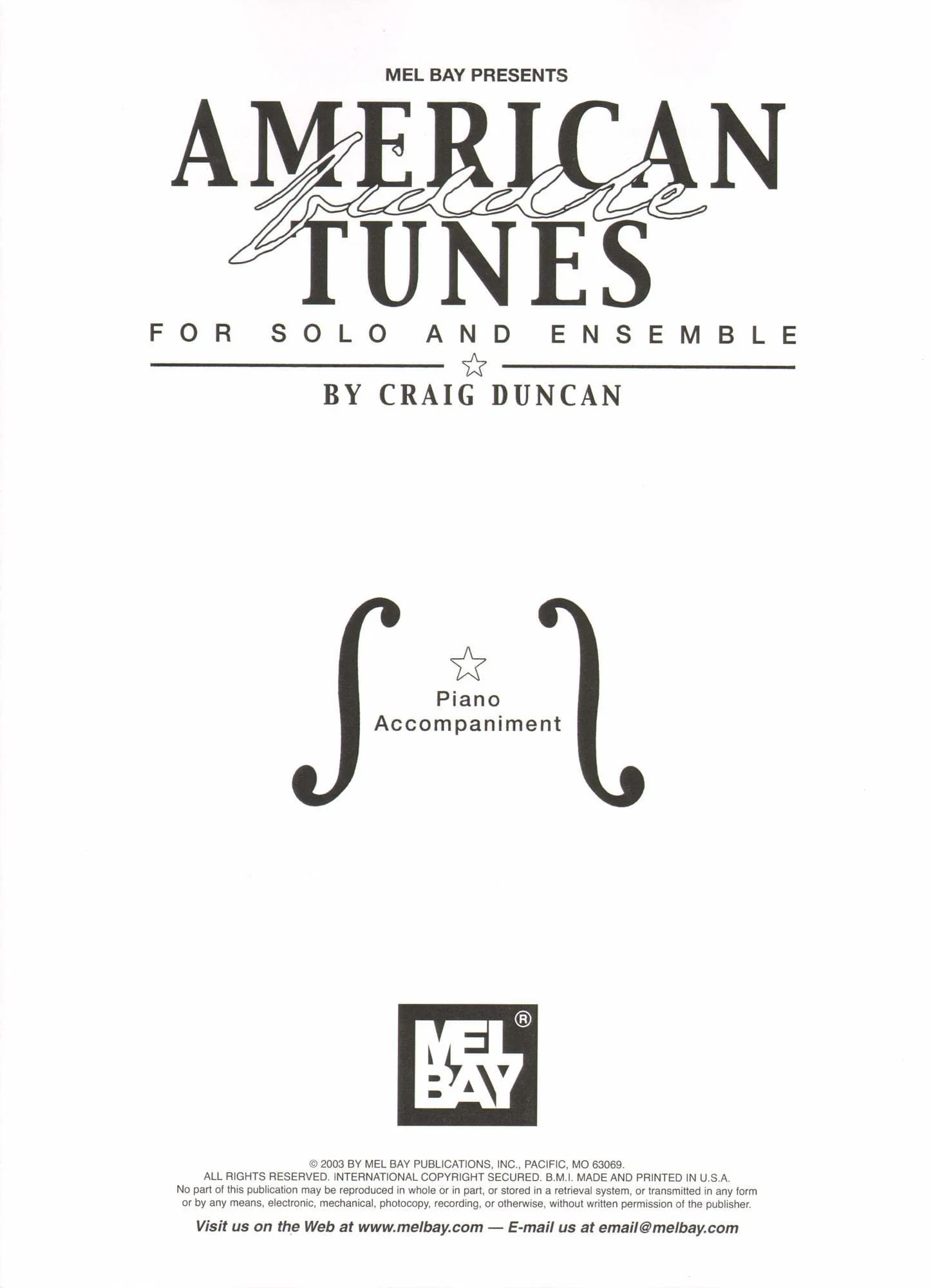 Duncan, Craig - American Fiddle Tunes for Solo and Ensemble - Violin One and Two with Piano Accompaniment - Mel Bay Music - Image 4