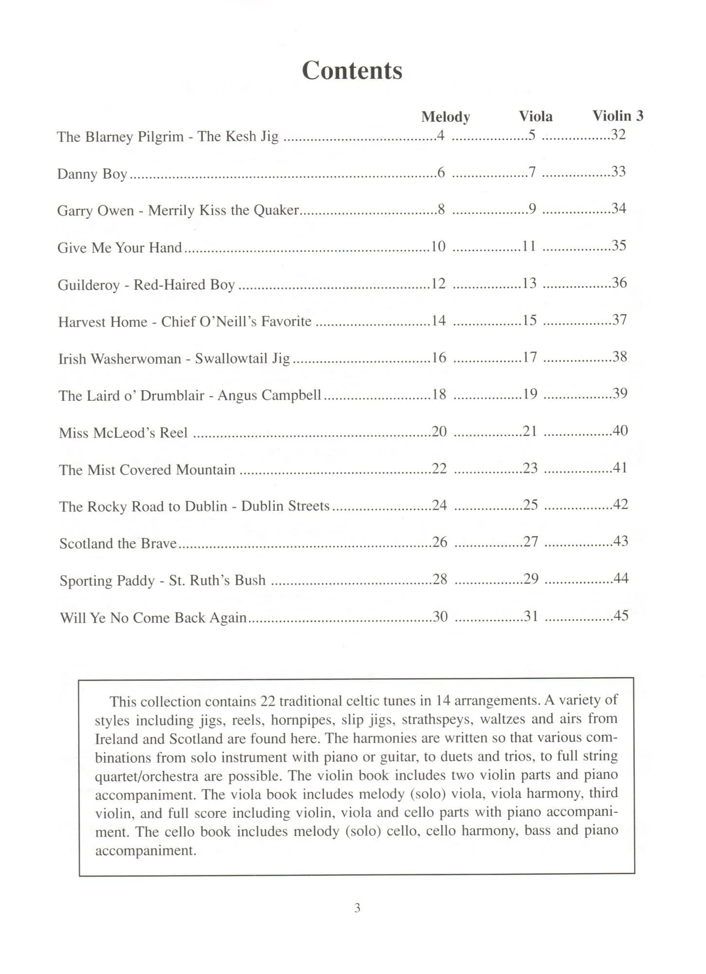 Duncan, Craig - Celtic Fiddle Tunes for Solo and Ensemble - Viola/3rd Violin parts - Ensemble Score included - Mel Bay Publications - Image 2