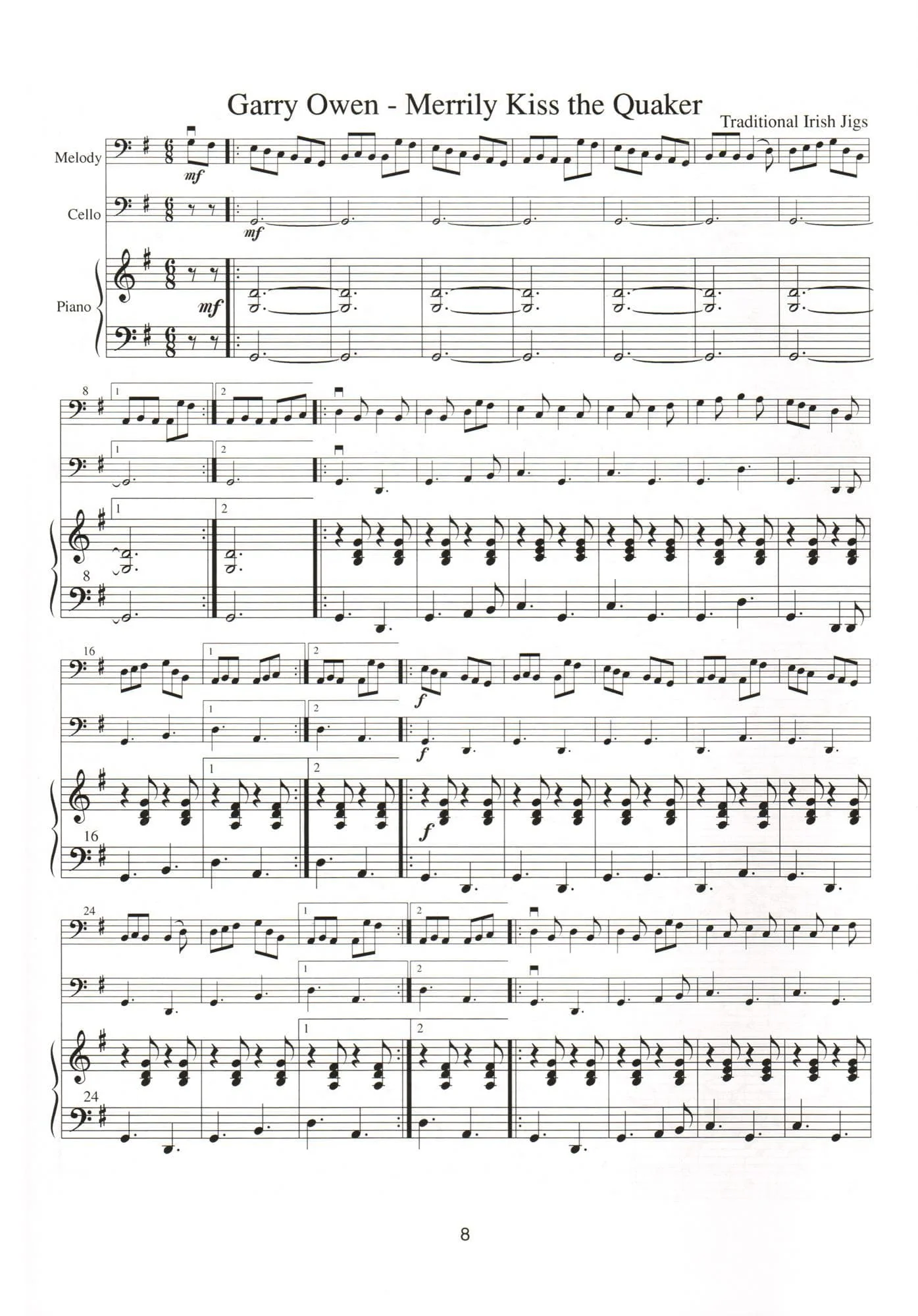 Duncan, Craig - Celtic Fiddle Tunes for Solo and Ensemble - Cello/Bass parts with Piano Accompaniment - Mel Bay Publications - Image 6