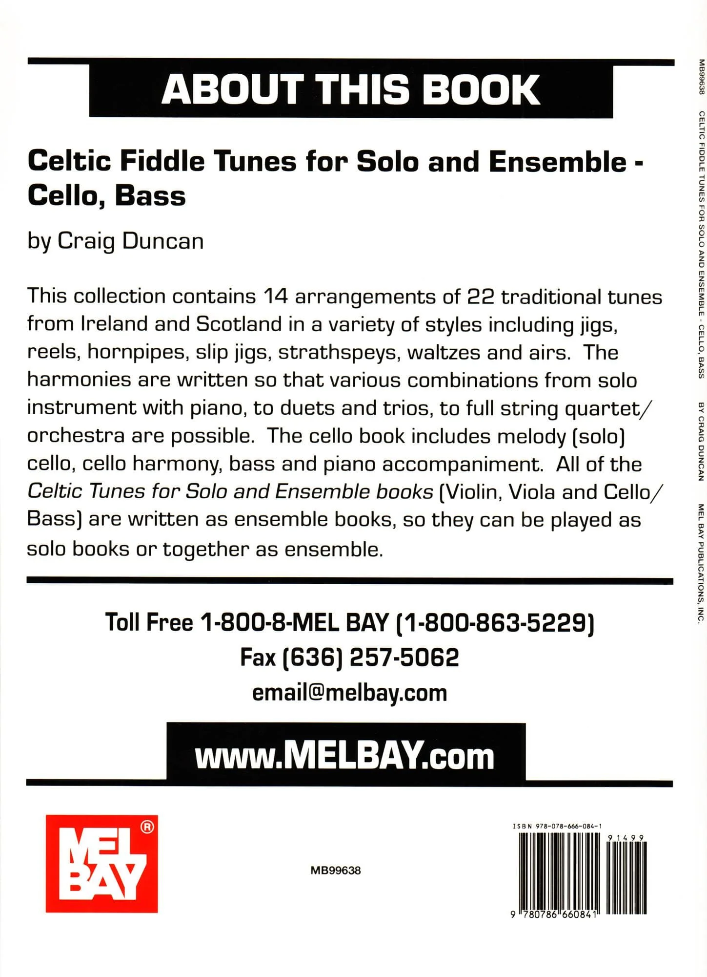 Duncan, Craig - Celtic Fiddle Tunes for Solo and Ensemble - Cello/Bass parts with Piano Accompaniment - Mel Bay Publications - Image 7