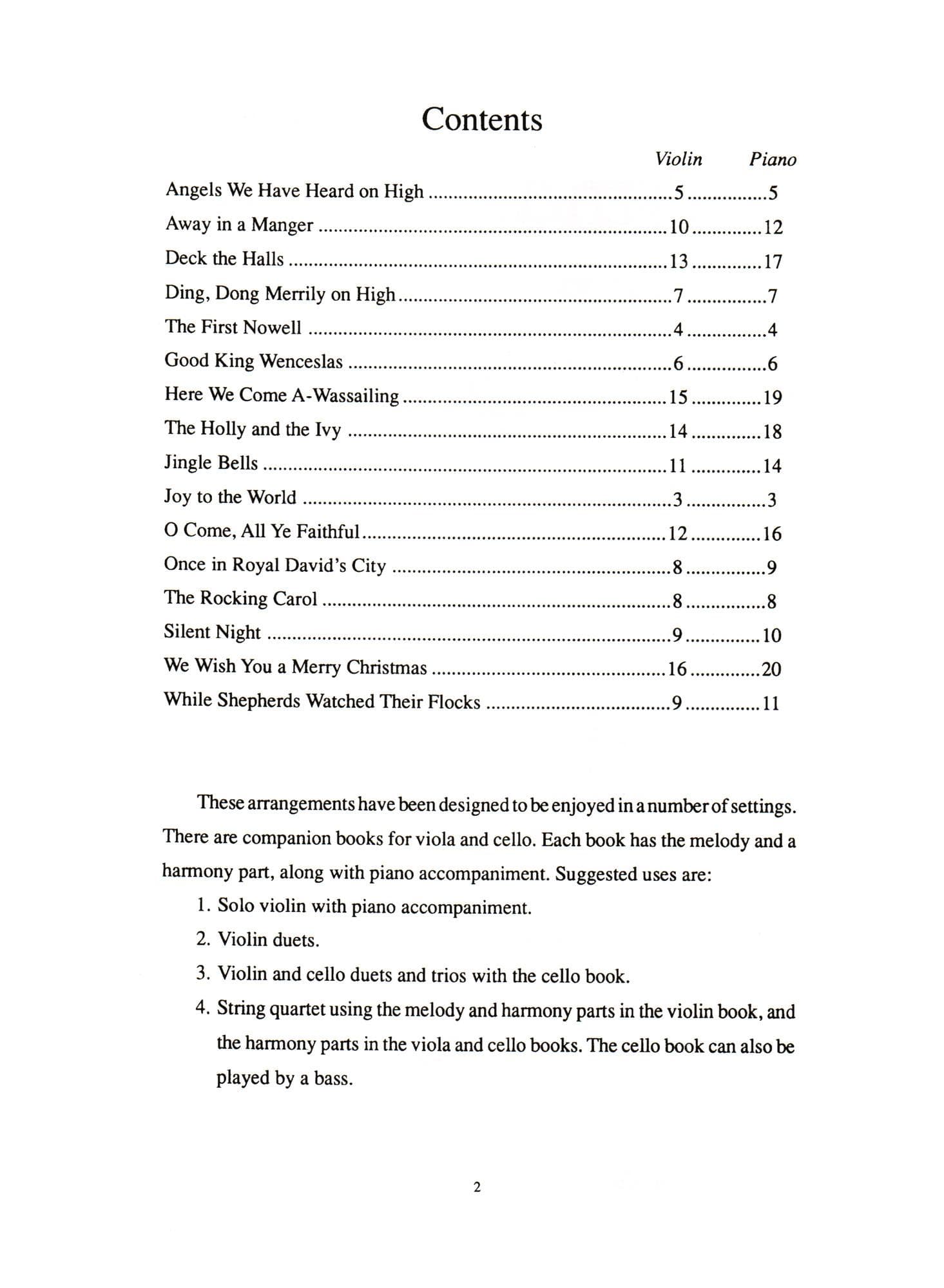 Christmas Solos for Beginning Violin, Level 1 - Violin Parts and Piano Accompaniment for Flexible Ensemble - by Craig Duncan - Mel Bay Publications - Image 2