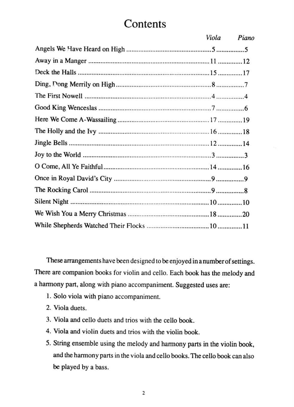 Christmas Solos for Beginning Viola, Level 1 - Viola Parts with Piano Accompaniment for Flexible Ensembles - by Craig Duncan - Mel Bay Publications - Image 2