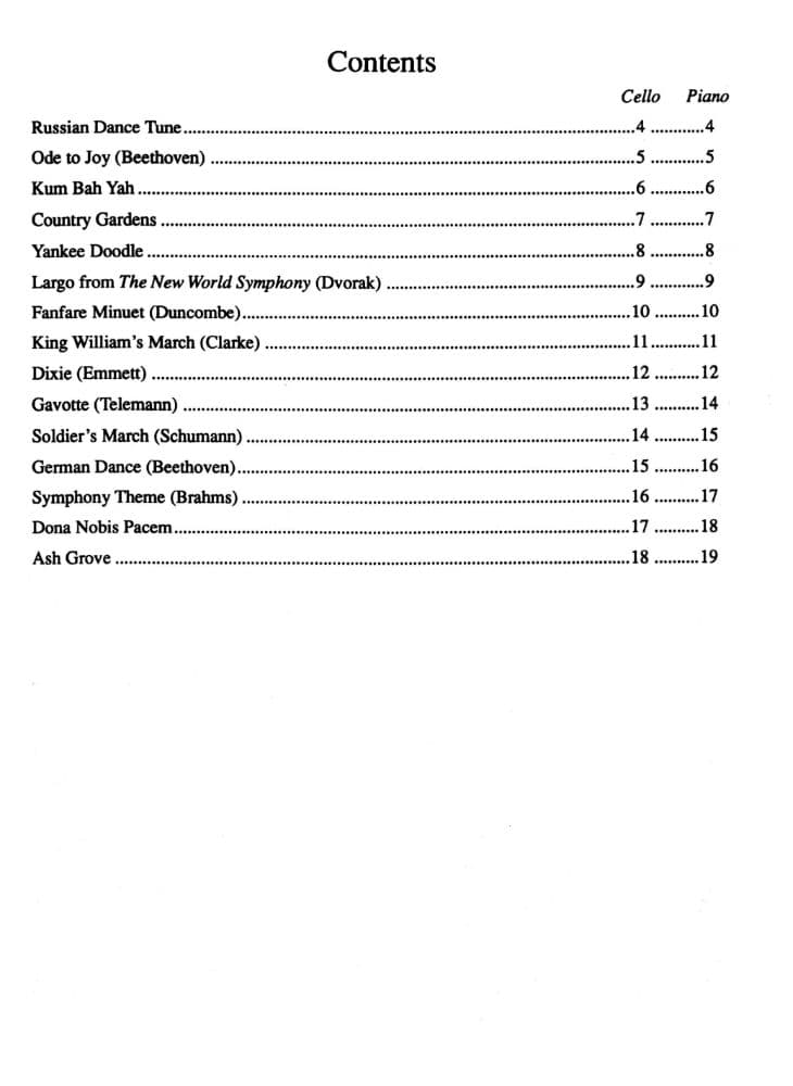 Duncan, Craig - Easy Solos For Beginning Cello, Level 1 - for Cello with Piano Accompaniment - Mel Bay Publications - Image 2