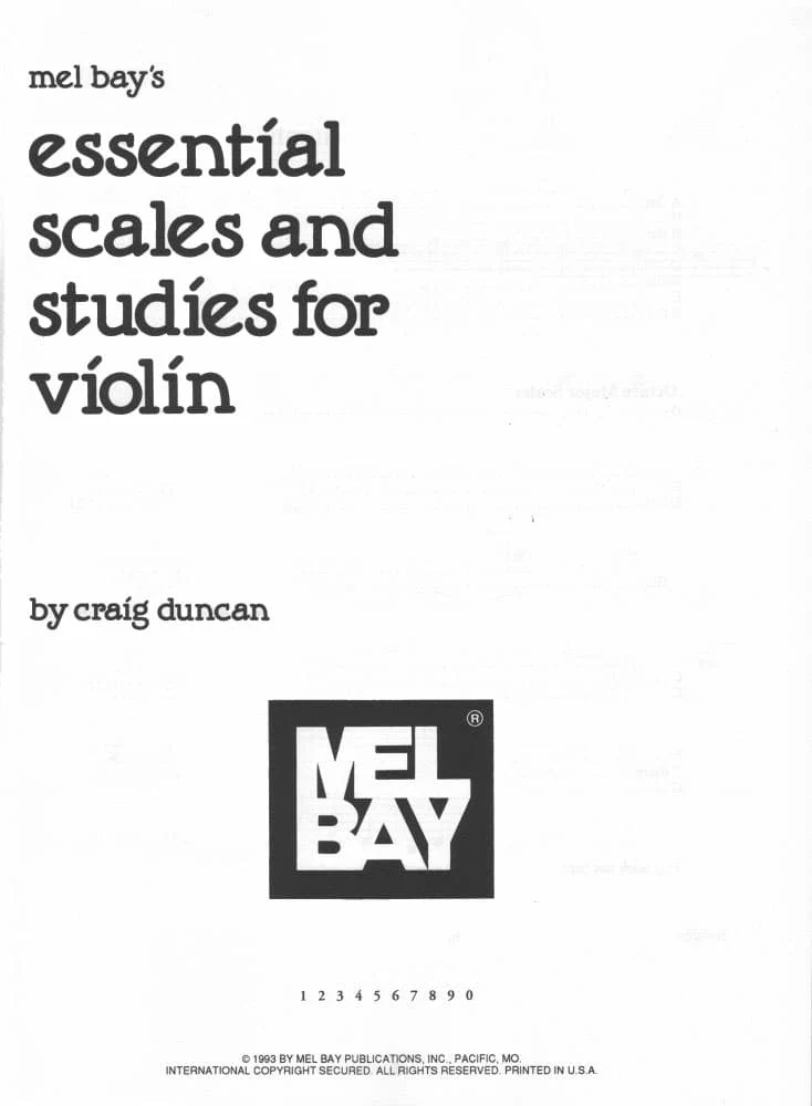 Duncan, Craig - Essential Scales and Studies for Violin - Violin Solo - Mel Bay Publications - Image 2