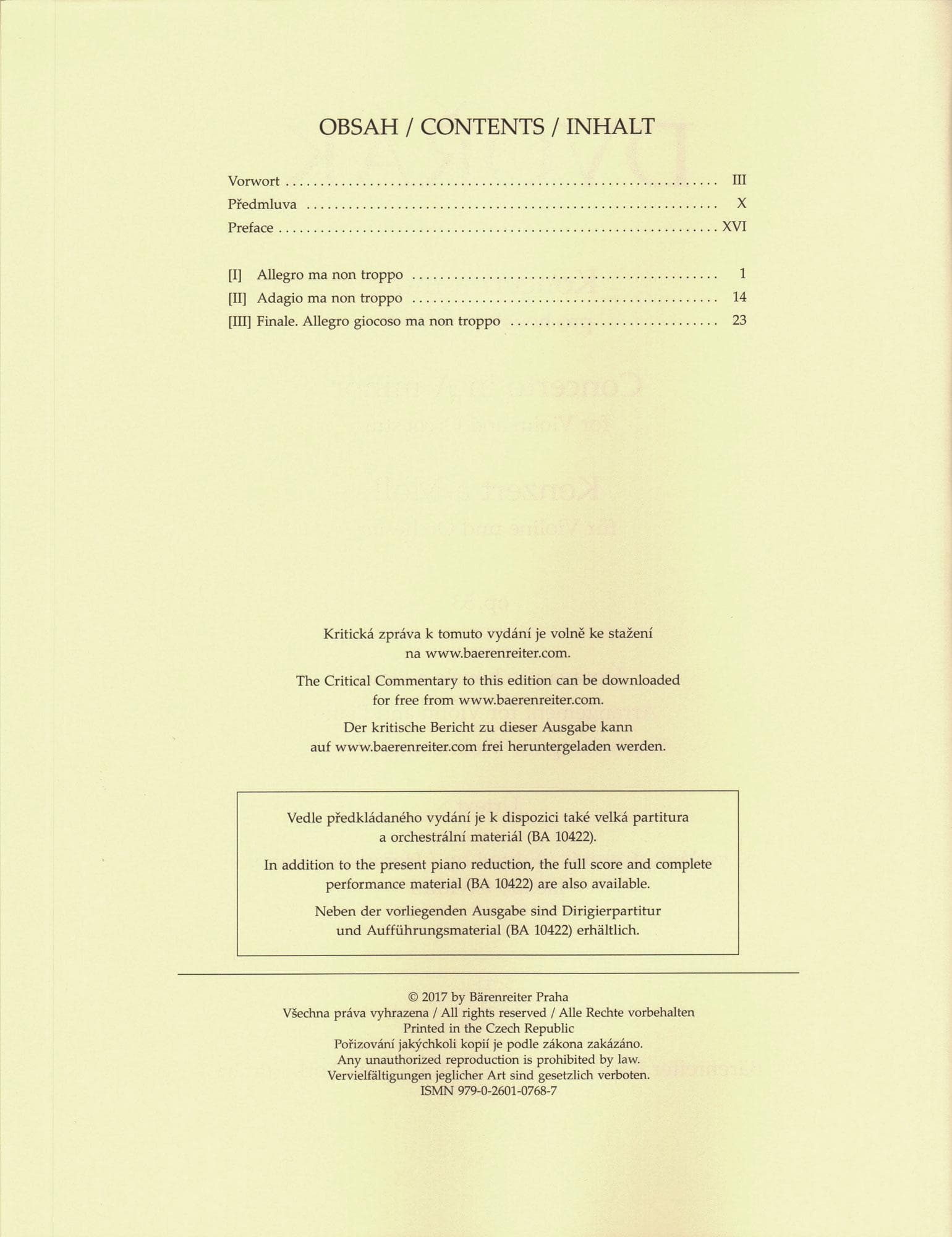Dvorak, Antonin - Concerto in A minor, op. 53 - for Violin and Piano - edited by Iacopo Cividini - Barenreiter URTEXT - Image 4