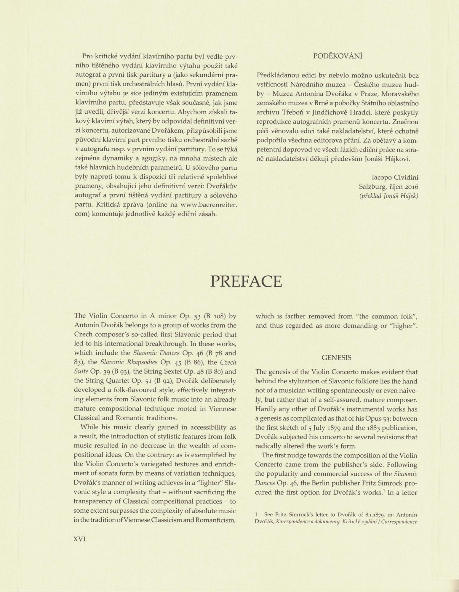 Dvorak, Antonin - Concerto in A minor, op. 53 - for Violin and Piano - edited by Iacopo Cividini - Barenreiter URTEXT - Image 5