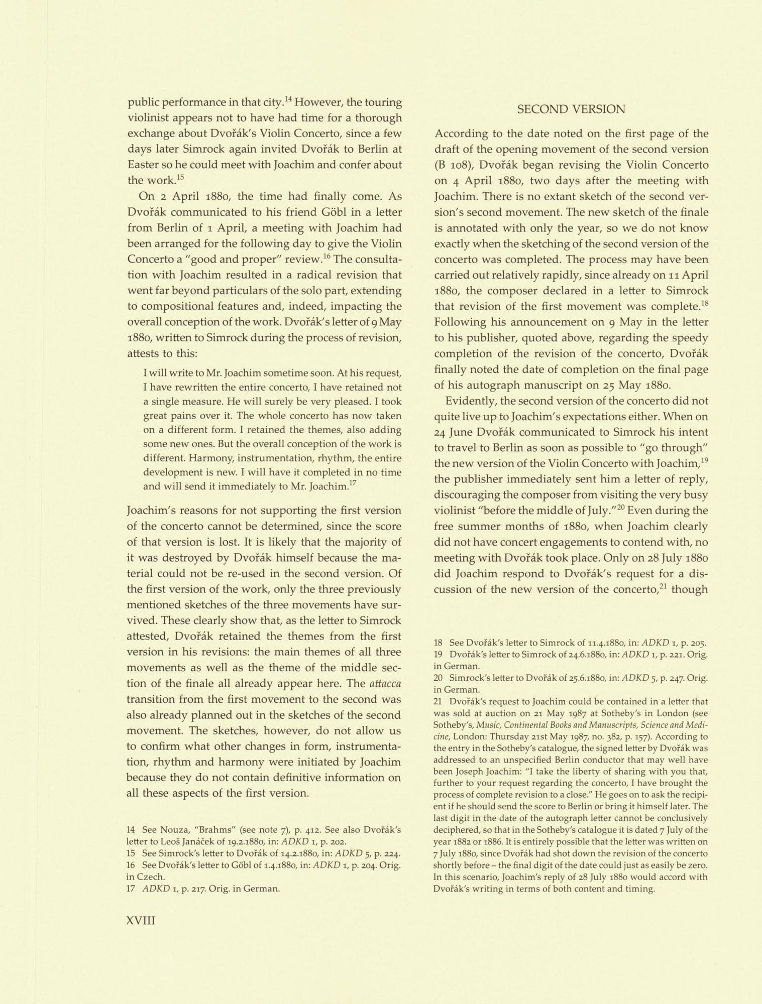 Dvorak, Antonin - Concerto in A minor, op. 53 - for Violin and Piano - edited by Iacopo Cividini - Barenreiter URTEXT - Image 7