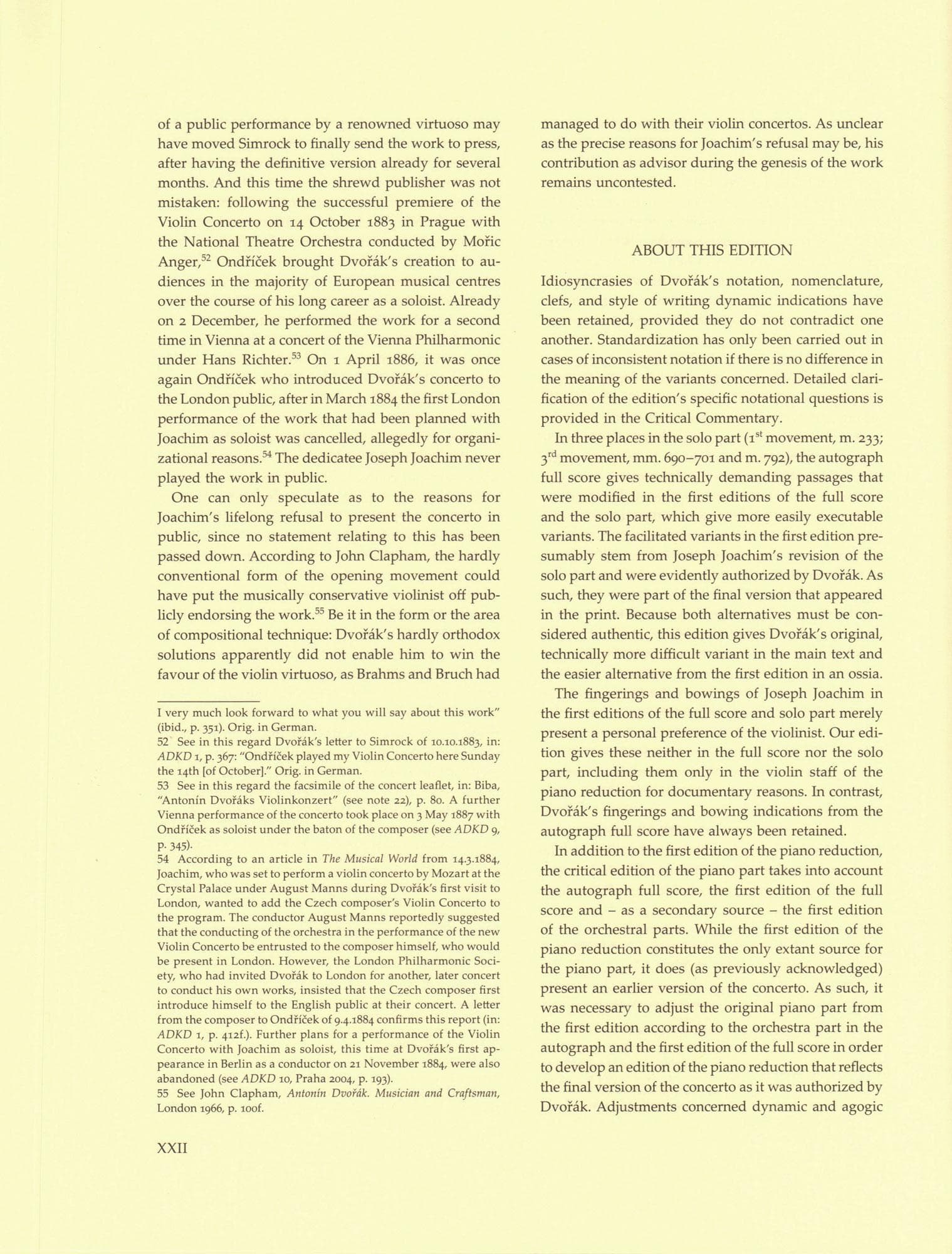 Dvorak, Antonin - Concerto in A minor, op. 53 - for Violin and Piano - edited by Iacopo Cividini - Barenreiter URTEXT - Image 9