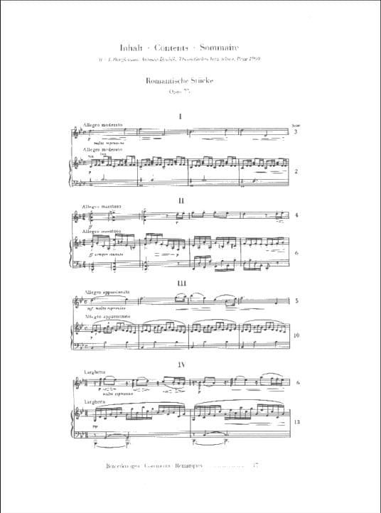 Dvorák, Antonín - Four Romantic Pieces, Op 75 - Violin and Piano - edited by Kurt Guntner - published by G Henle Verlag URTEXT - Image 2