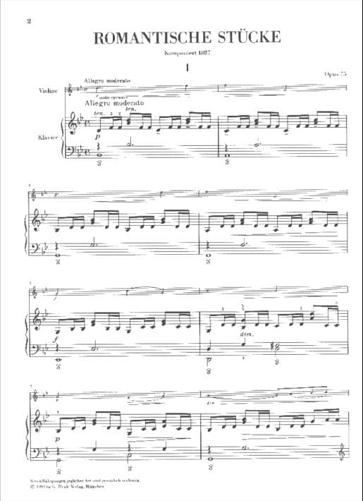 Dvorák, Antonín - Four Romantic Pieces, Op 75 - Violin and Piano - edited by Kurt Guntner - published by G Henle Verlag URTEXT - Image 3