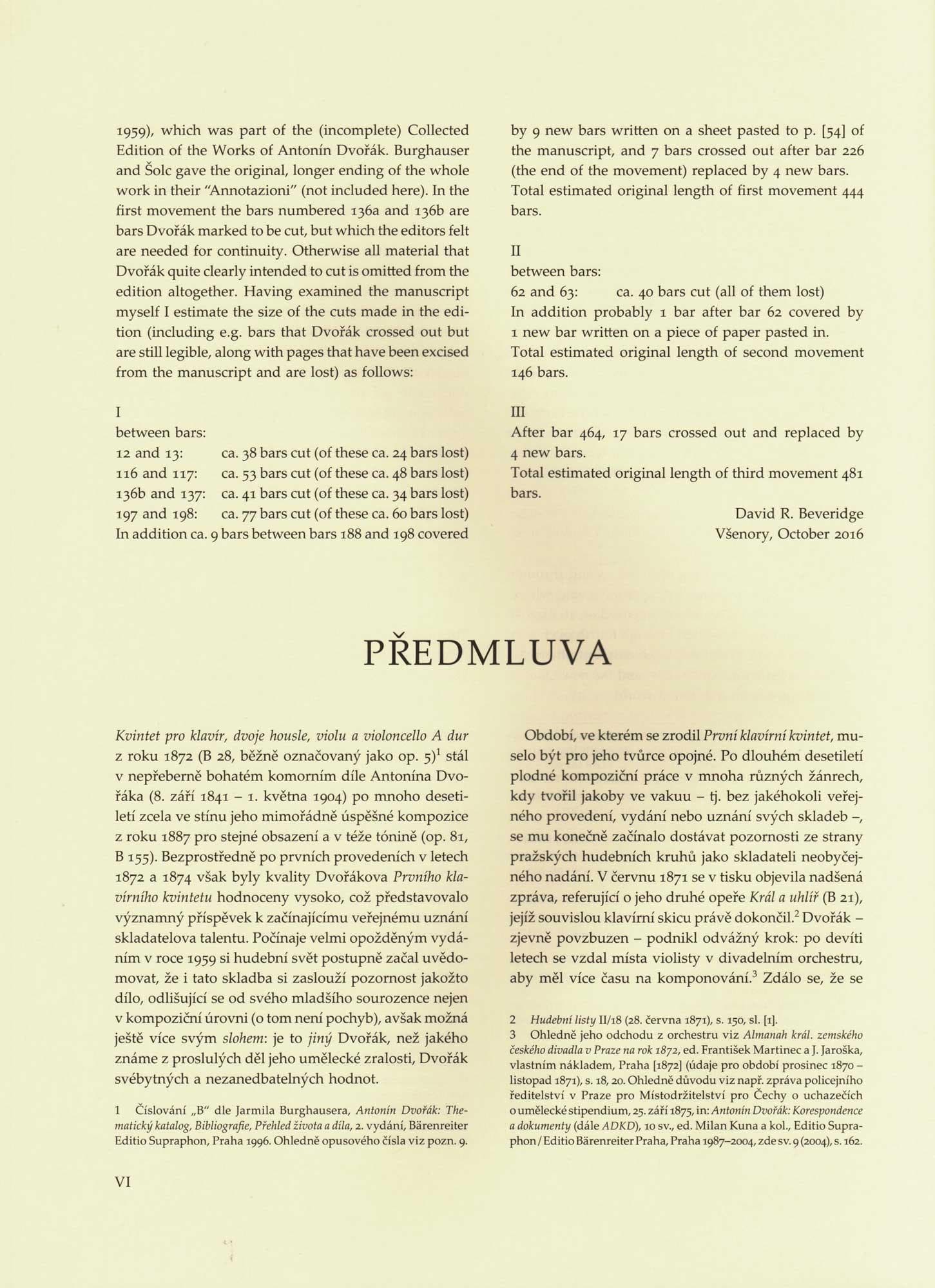 Dvorak, Antonin - Piano Quintet in A major, op. 5 - for Two Violins, Viola, Cello, and Piano - edited by Burghauser and Solc - Barenreiter URTEXT - Image 7