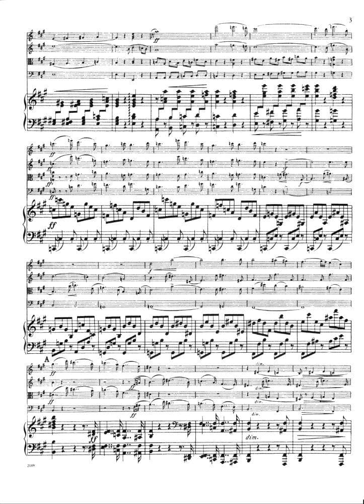 Dvorák, Antonín - Piano Quintet In A Major, Op 81 - Two Violins, Viola, Cello, and Piano - International Edition - Image 3
