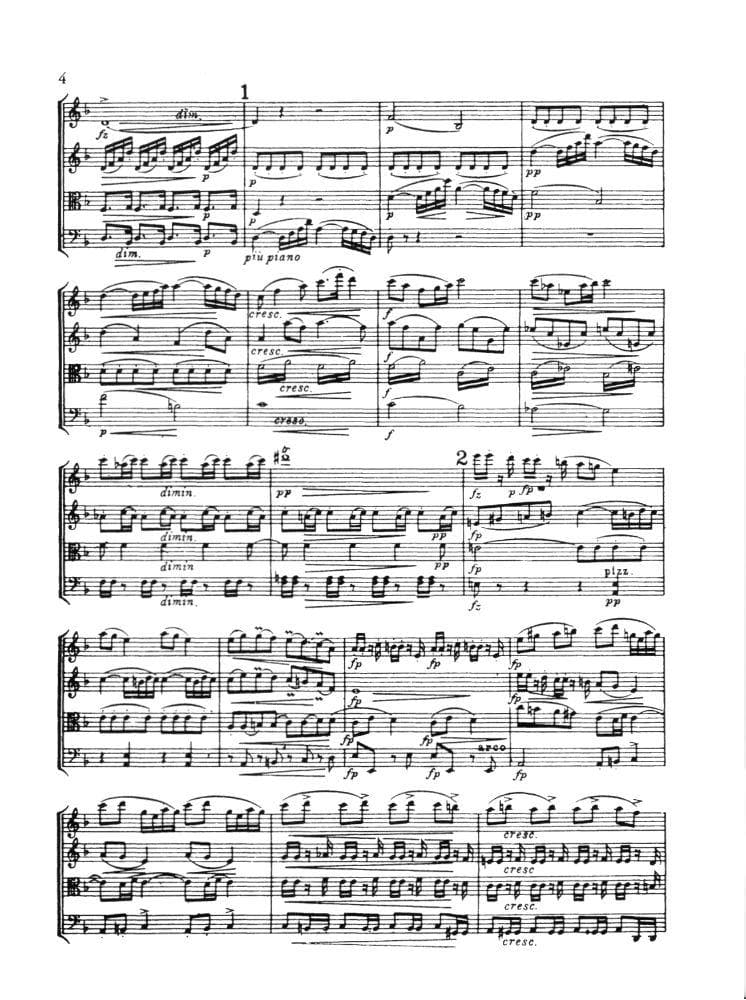 Dvorák, Antonín - String Quartet No 12 in F Major, Op 96 ("American") - Mini Score ONLY - International Edition - Image 3