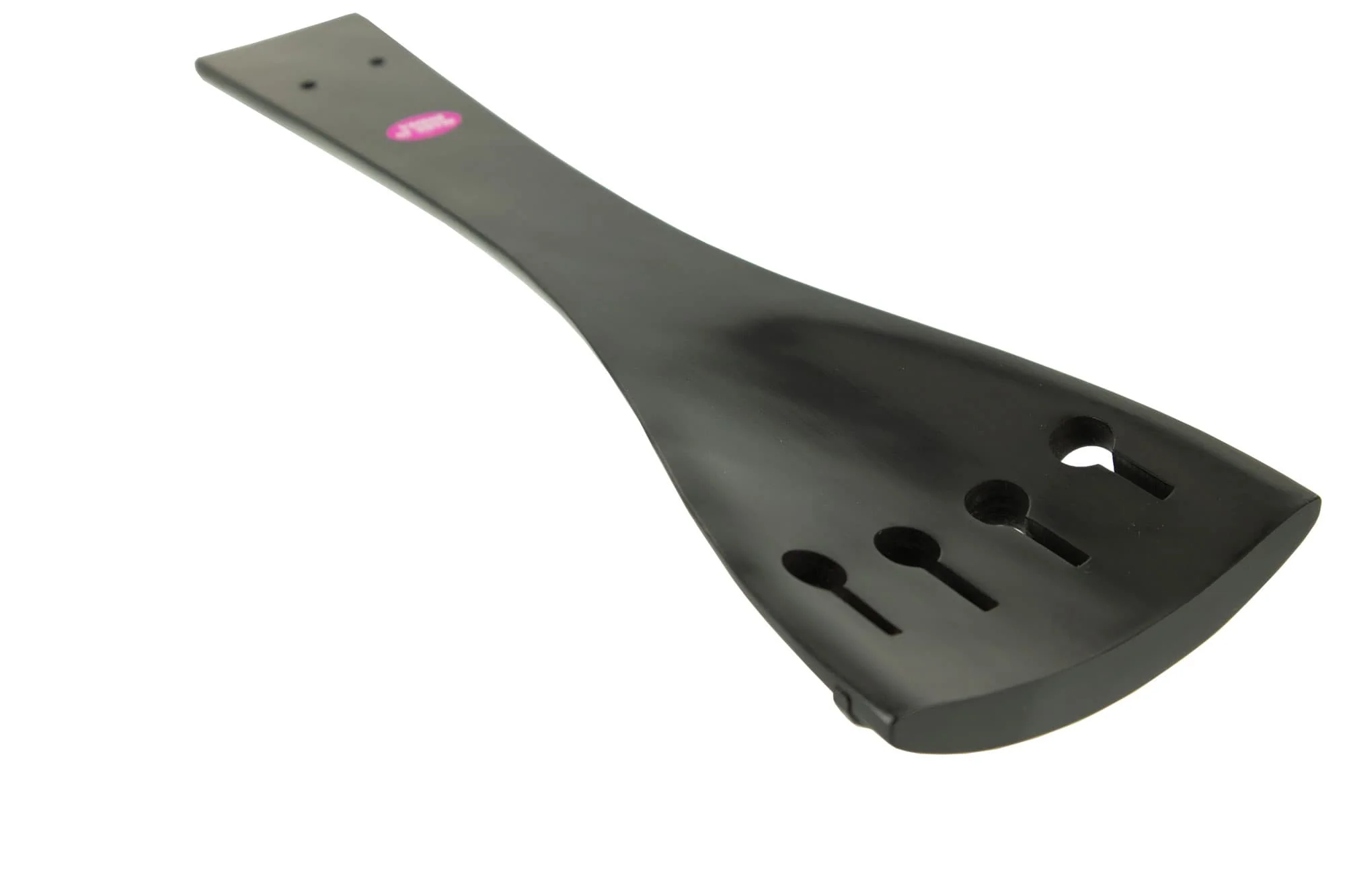 Ebony Double Bass Tailpiece with Perpendicular (visible) Tailgut Holes – 3/4 Size - Image 2