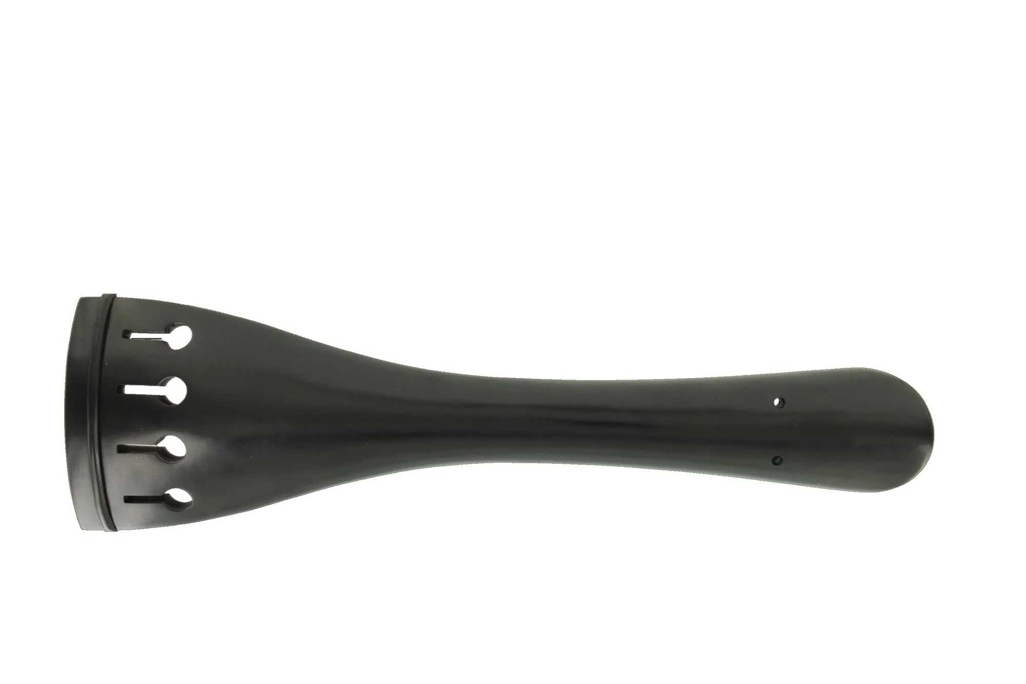 Ebony Double Bass Tailpiece with Perpendicular (visible) Tailgut Holes – 3/4 Size - Image 3