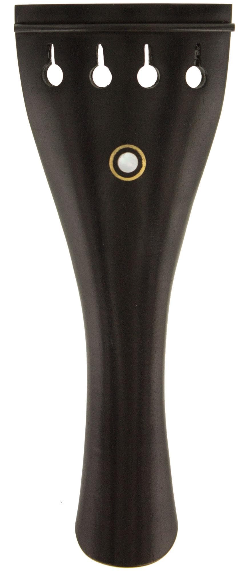 Ebony Violin Tailpiece - Gold Ring - Pearl Inlay - Image 5