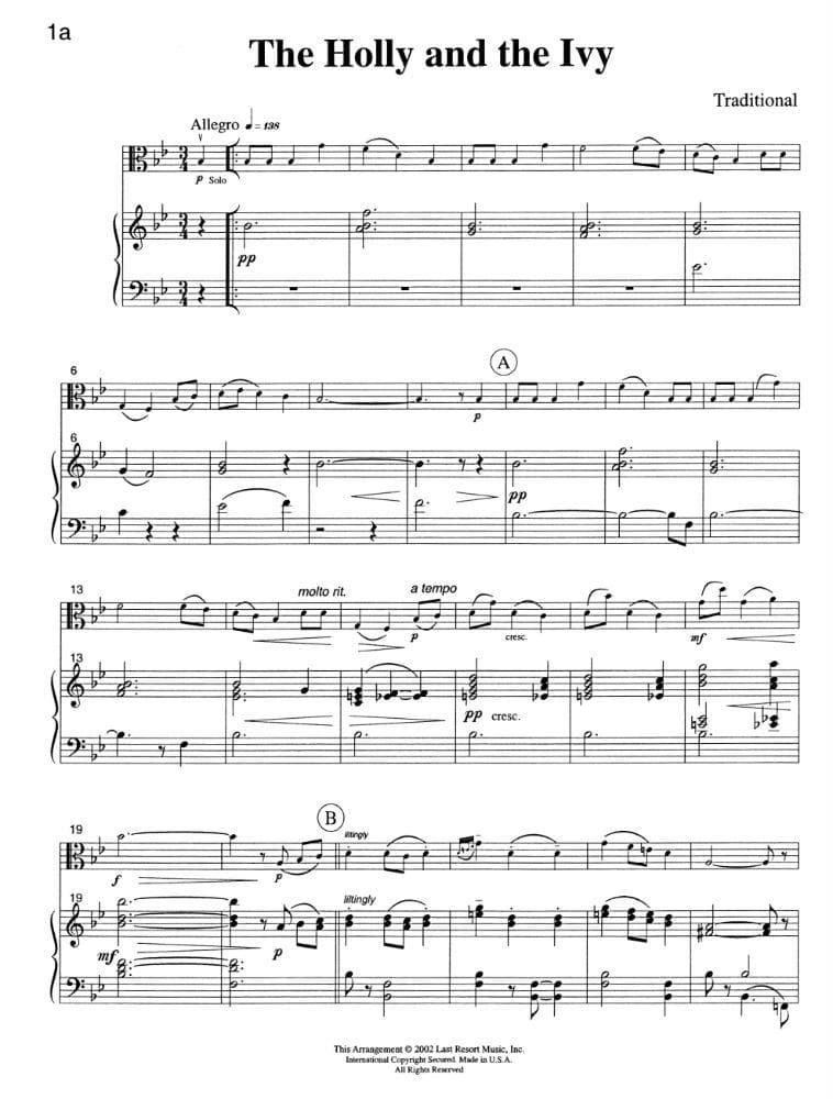 Eighteen Traditional Christmas Solos - Viola and Piano - arranged and edited by Daniel Kelley - Last Resort Music Publishing - Image 3