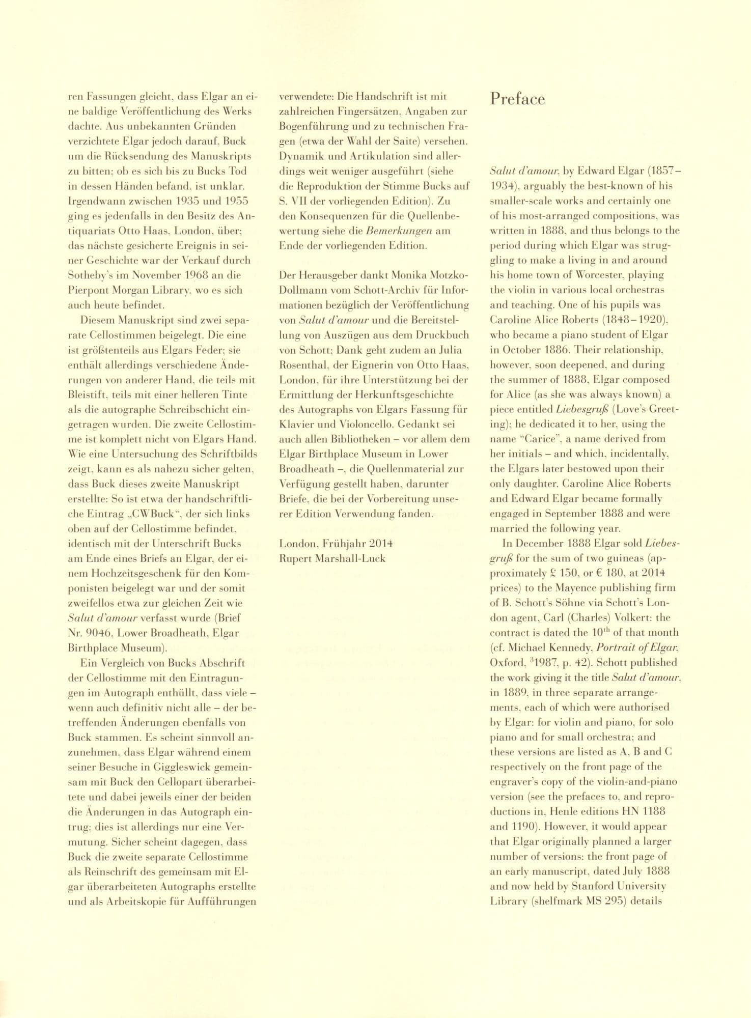 Elgar, Edward - Salut d'amour, Opus 12 - for Cello and Piano - edited by Rupert Marshall-Luck - G Henle URTEXT - Image 2