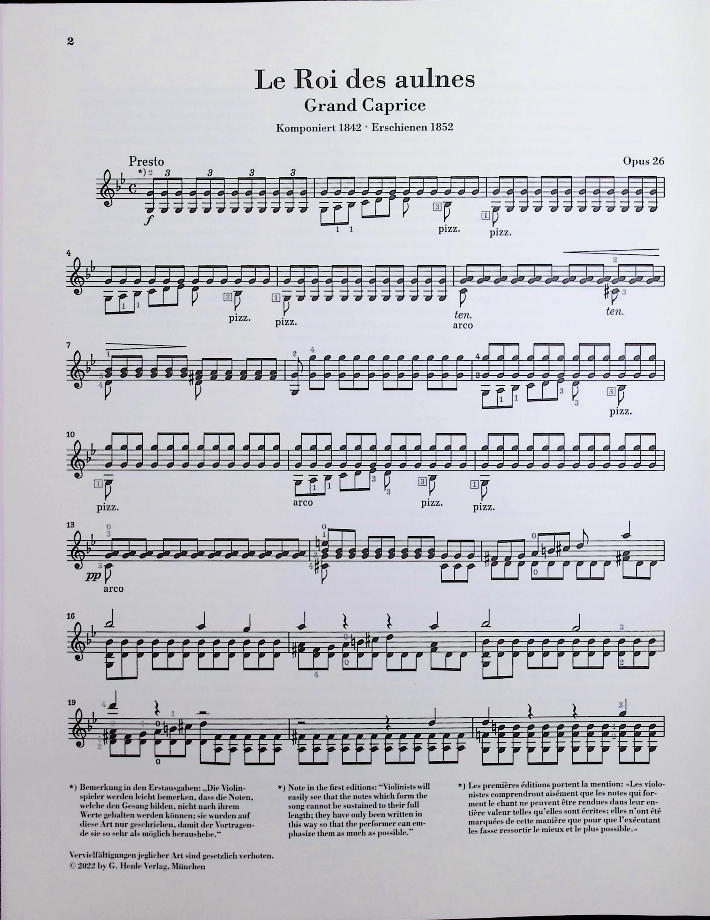 Ernst, Wilhelm Heinrich - "Erlkönig" (after Schubert) and "The Last Rose of Summer" for Violin solo - Edited by Turban - G. Henle Verlag - Image 3