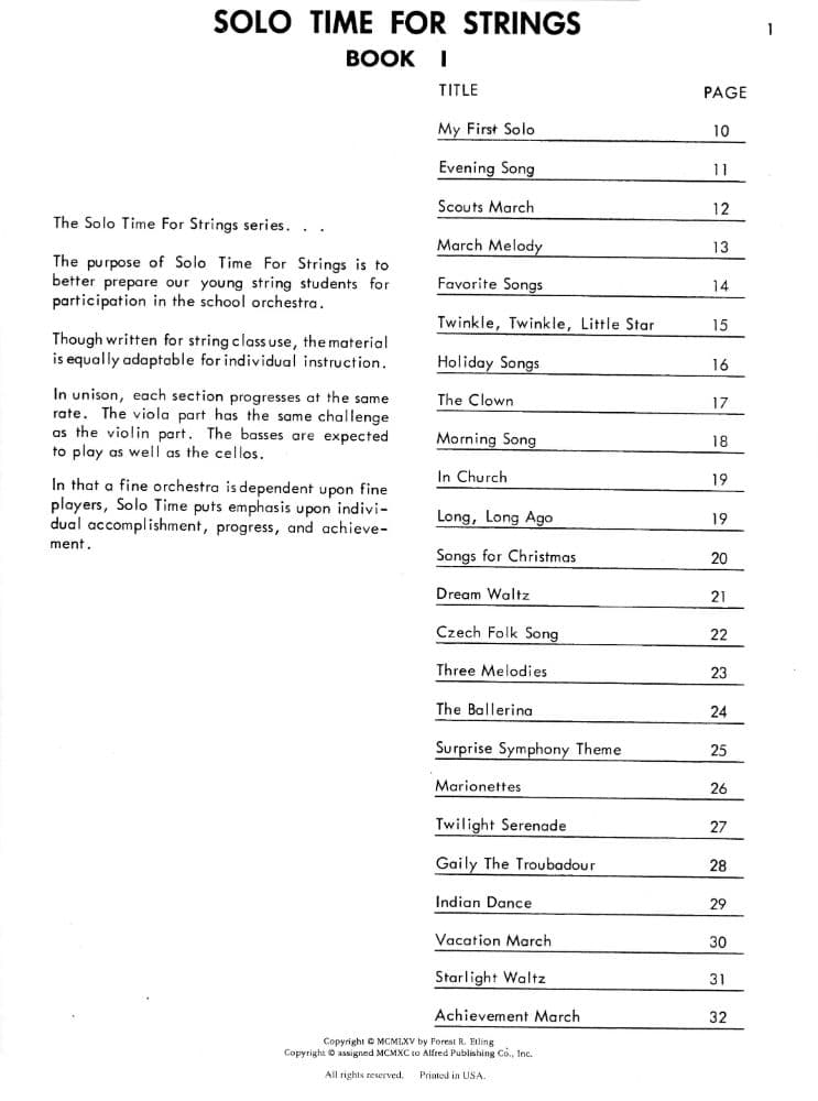Etling, Forest - Solo Time For Strings, Book 1 - Double Bass - Alfred Music Publishing - Image 2