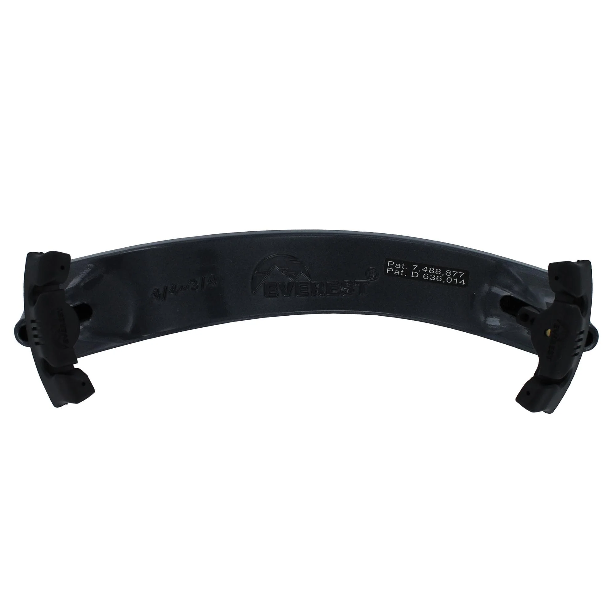 Everest Spring Collection Foldable Shoulder Rest - 4/4 & 14" Size - Charcoal Black