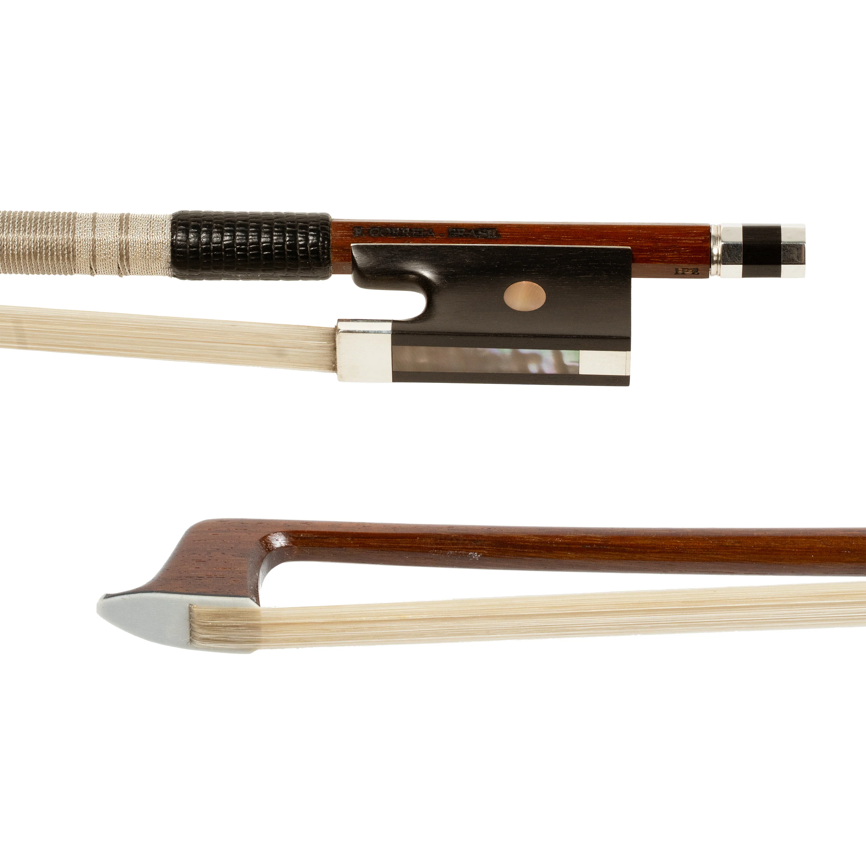 Fabricio Correia "Lamy" Ipe Violin Bow, Ebony/Silver