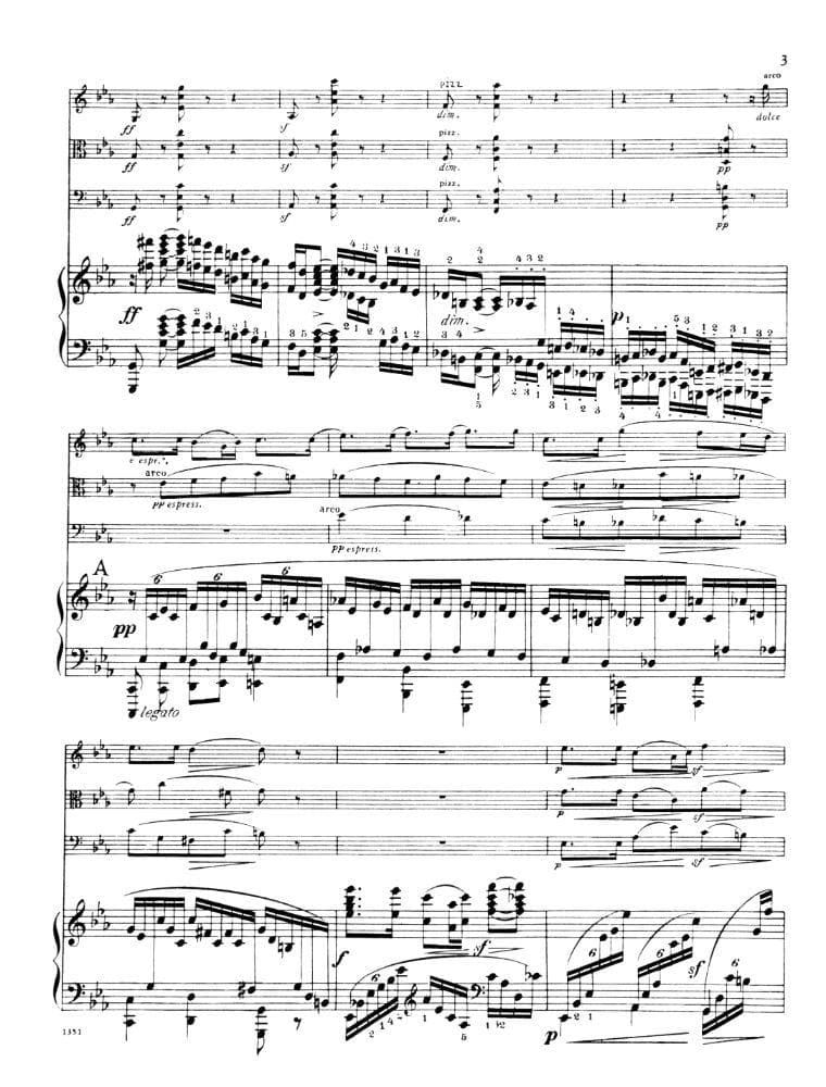 Fauré, Gabriel - Piano Quartet No 1 in c minor, Op 15 - Violin, Viola, Cello, and Piano - International Edition - Image 3