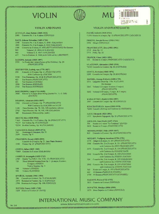 Fauré, Gabriel - Sonata No 1 in A Major, Op 13 - Violin and Piano - edited by Zino Francescatti - International Edition - Image 3