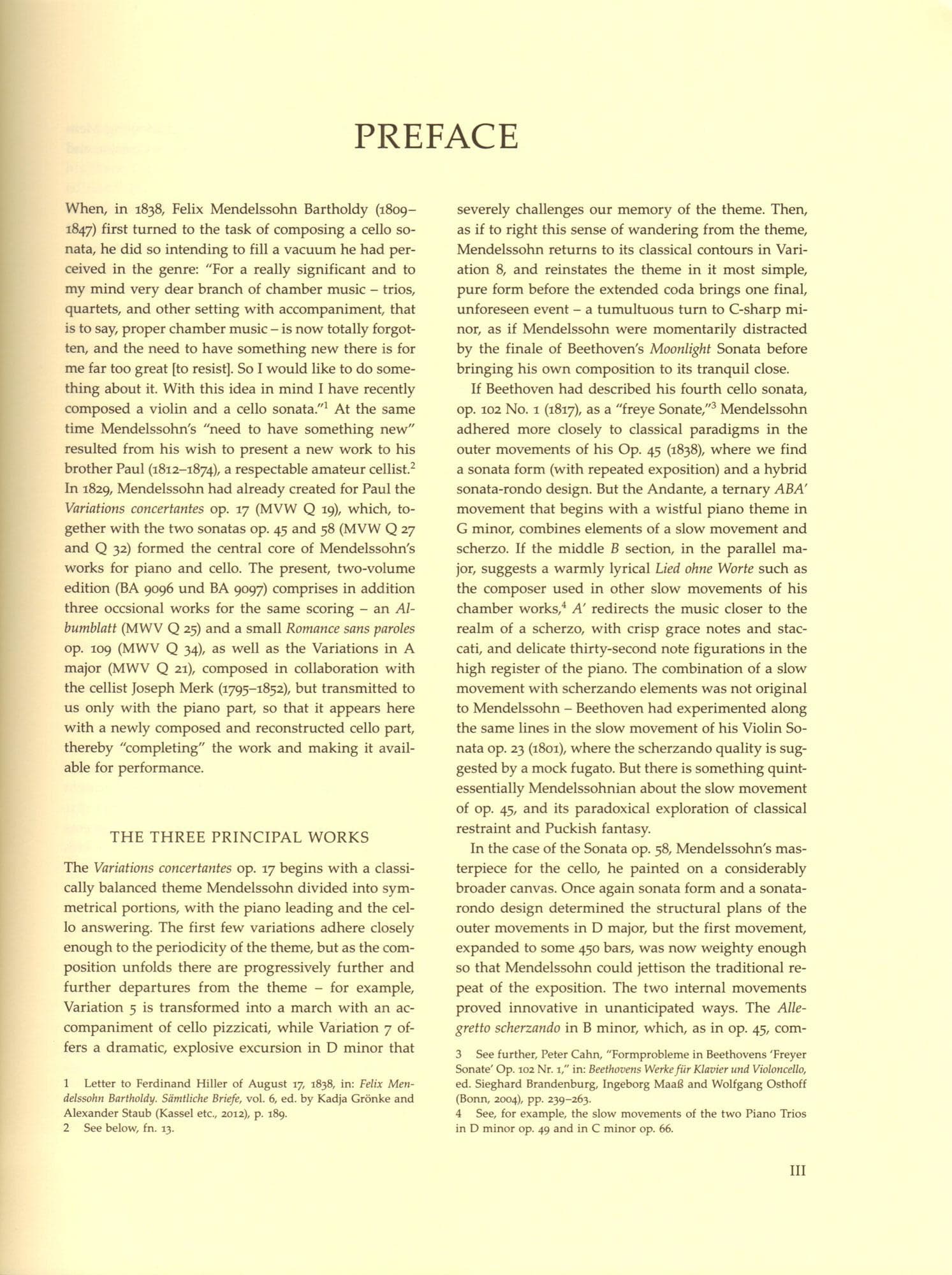Mendelssohn, Felix - Complete Works, Volume 1: Sonatas - Op. 45, 58 - for Cello and Piano - Barenreiter URTEXT - Image 4
