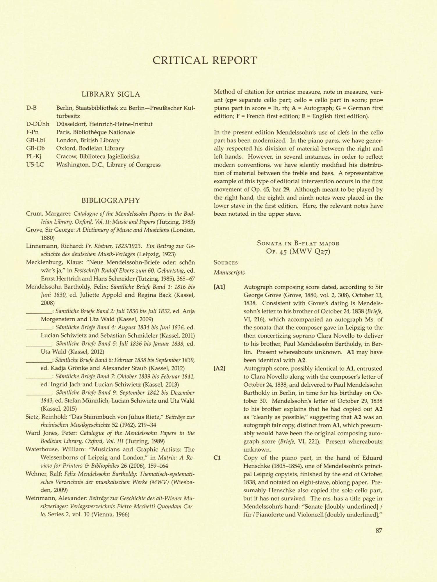 Mendelssohn, Felix - Complete Works, Volume 1: Sonatas - Op. 45, 58 - for Cello and Piano - Barenreiter URTEXT - Image 8