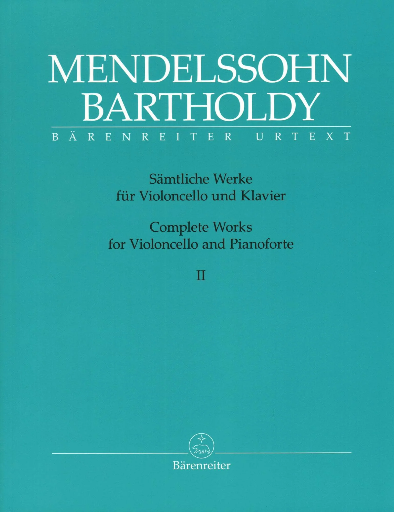 Mendelssohn, Felix - Complete Works, Volume 2 - Op. 17, Op. 109, Assai Tranquillo, Variationen - for Cello and Piano - Barenreiter URTEXT