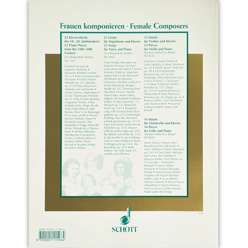 Female Composers: 14 Pieces for Cello & Piano -Schott Edition - Image 2