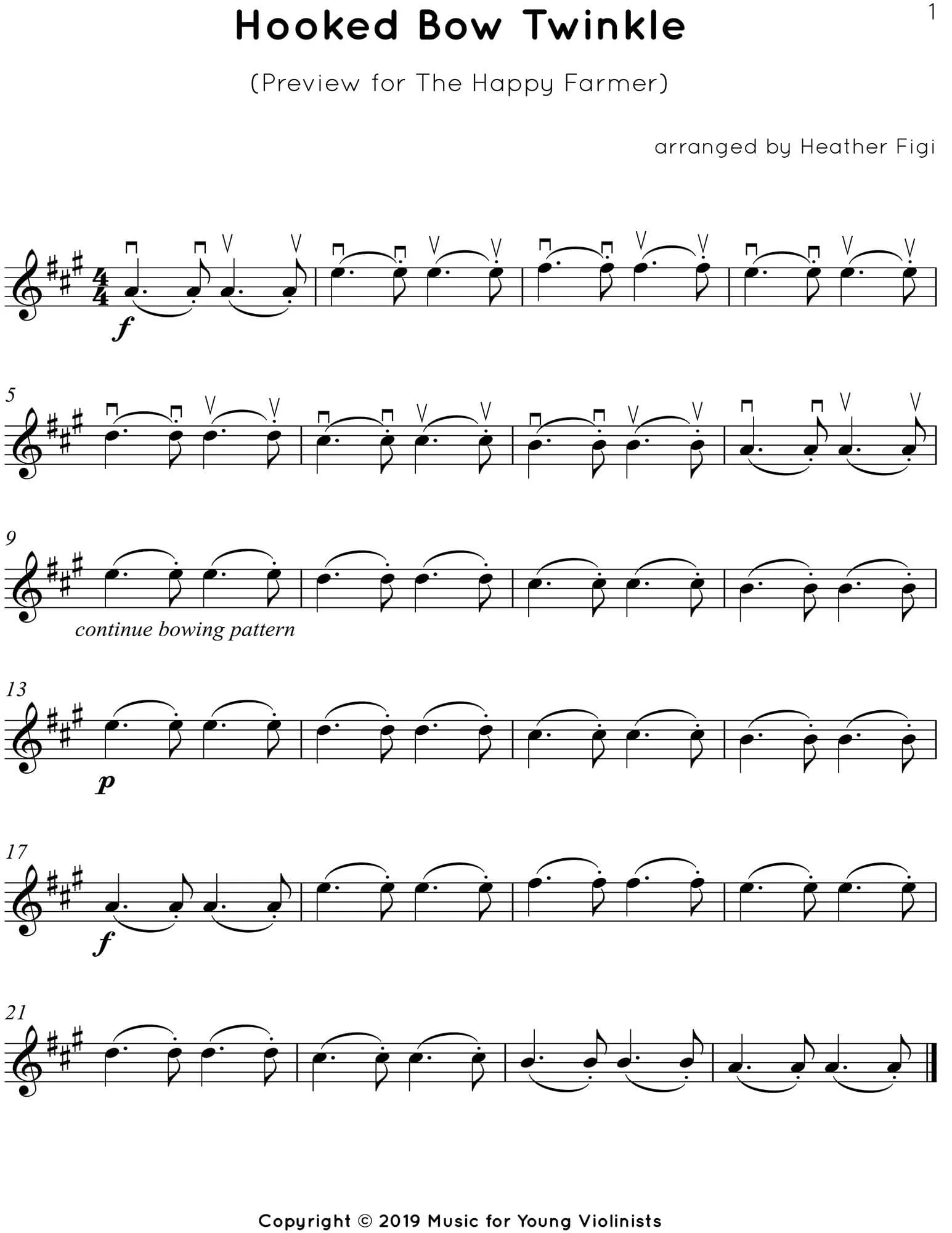 Figi, Heather - 21 Twinkles for Solo Violin - Digital Download - Image 3