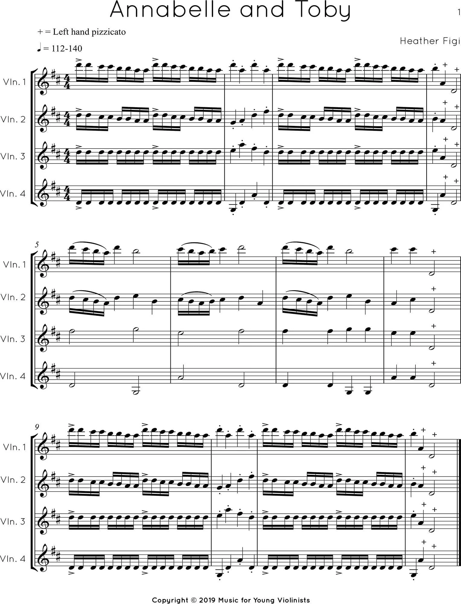 Figi, Heather - Music for Four Violins, Volume 1 - Digital Download - Image 3