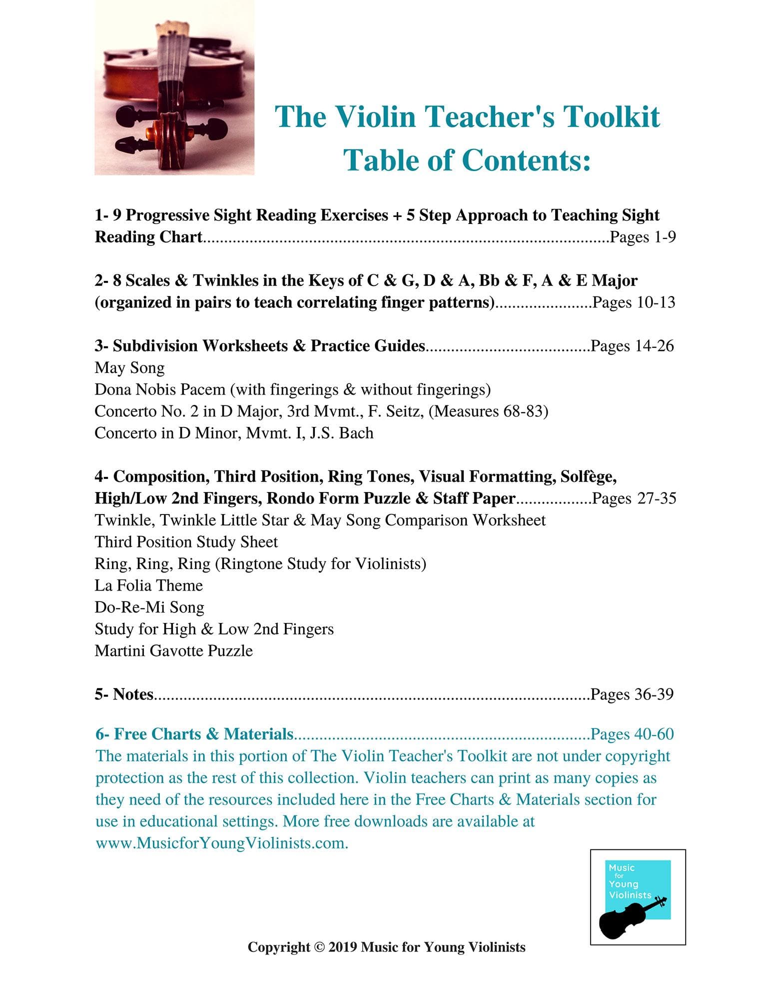 Figi, Heather - The Violin Teacher's Toolkit - Digital Download - Image 2