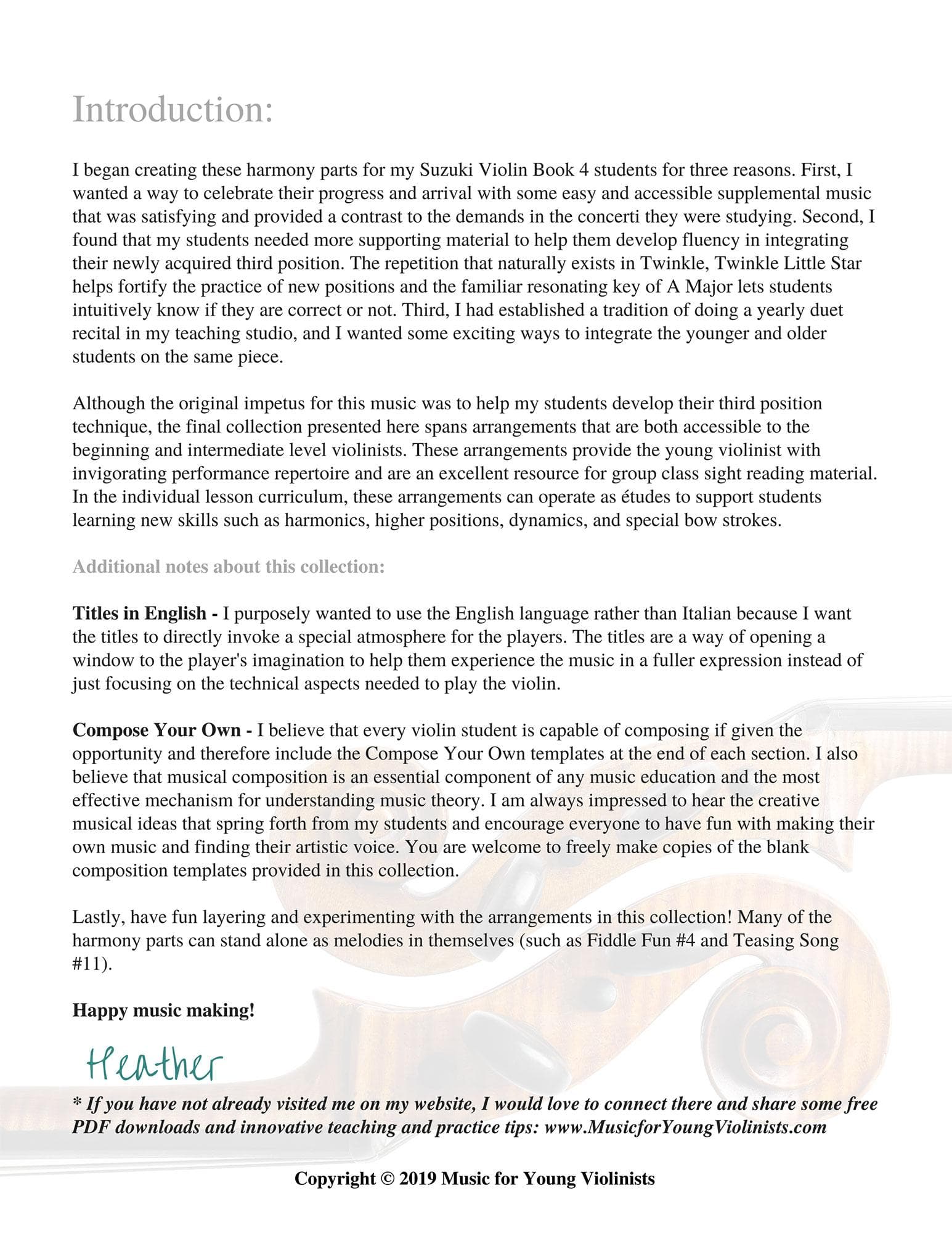Figi, Heather - Twinkle: Duets, Trios & Quartets - for Violin Ensemble - Digital Download - Image 3