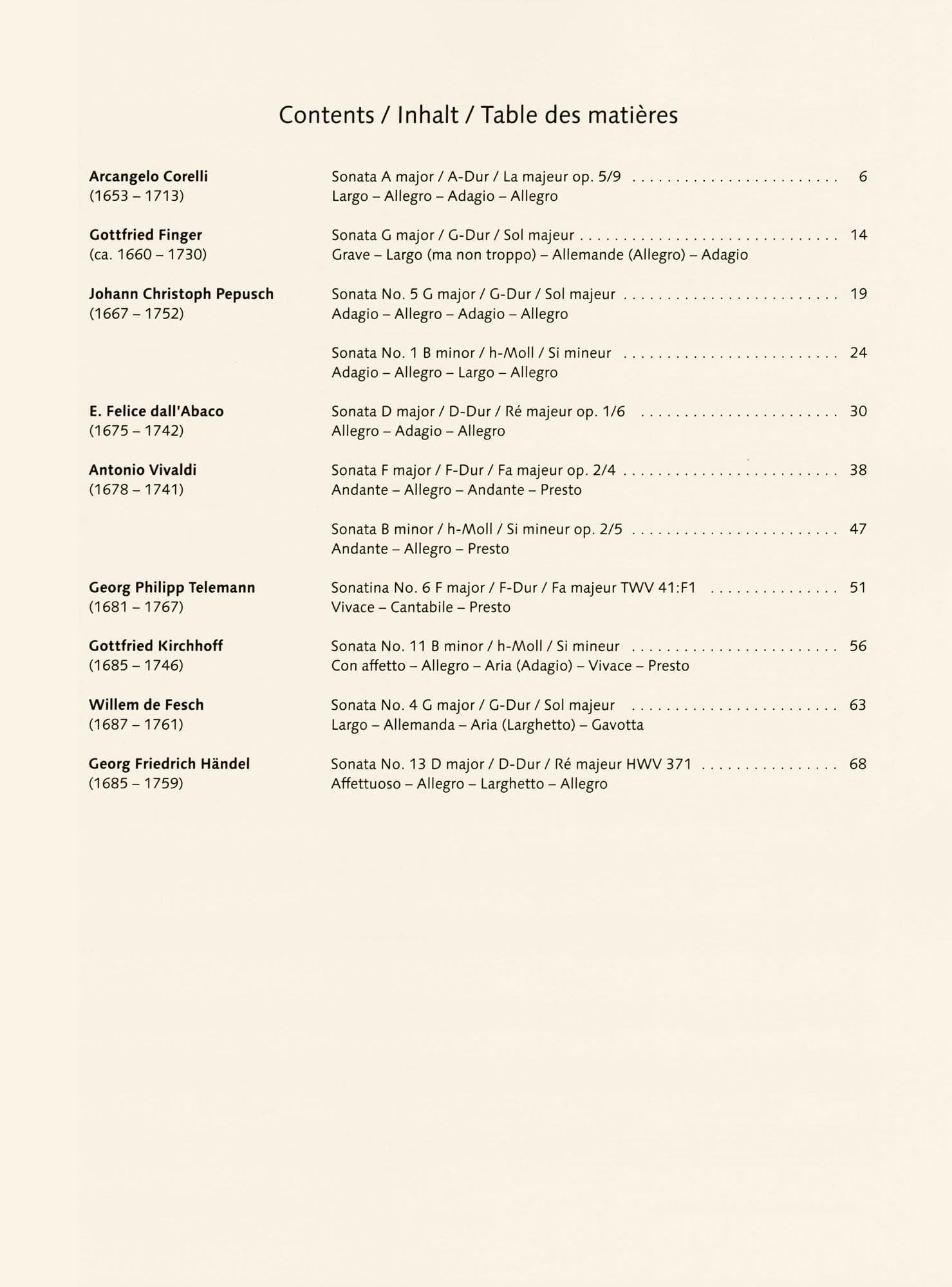 The Finest Baroque Sonatas - for Violin and Basso Continuo - edited by Peter Mohrs - Schott Violin Library - Image 4