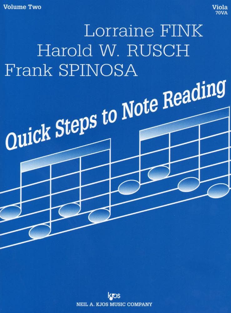 Fink/Müller/Rusch/Spinosa - Quick Steps to Note Reading, Book 2 - Viola - Neil A Kjos Music Co