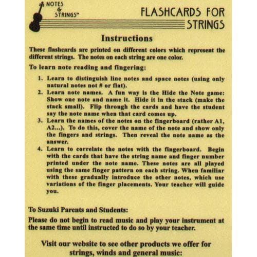 Laminated Violin Flash Cards - 32 Flashcard Set - Image 4