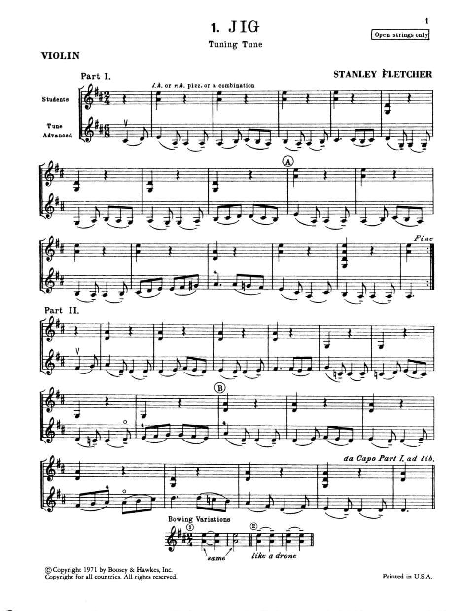 Fletcher, Stanley - New Tunes For Strings, Book 1 - Violin - Boosey & Hawkes Edition - Image 3