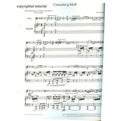 Forsyth, Cecil - Concerto in g minor - Viola and Piano - Schott Edition - Image 2