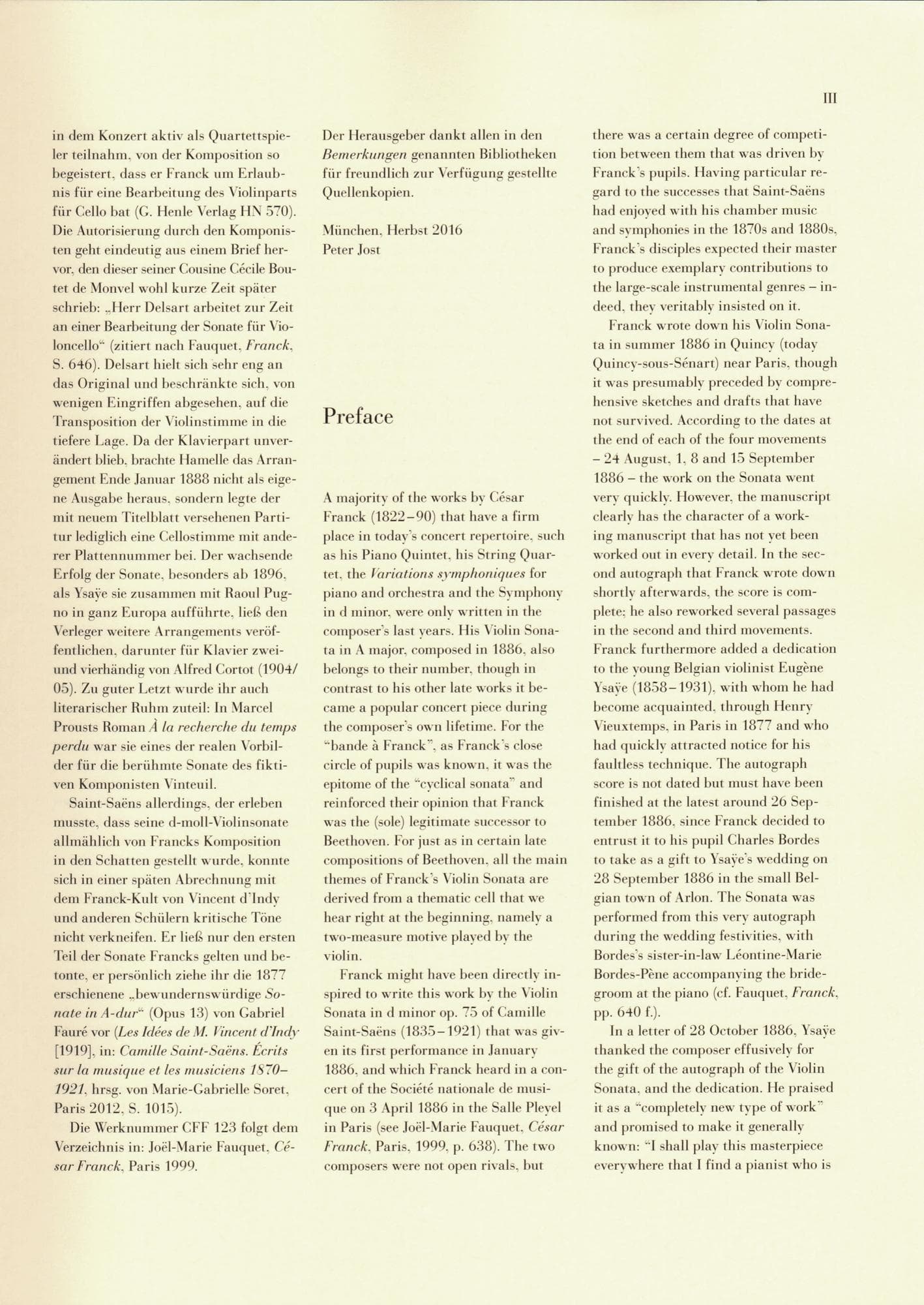 Franck, Cesar - Sonata in A Major - for Violin and Piano - markings by Yehudi Menuhin - G Henle URTEXT - Image 3