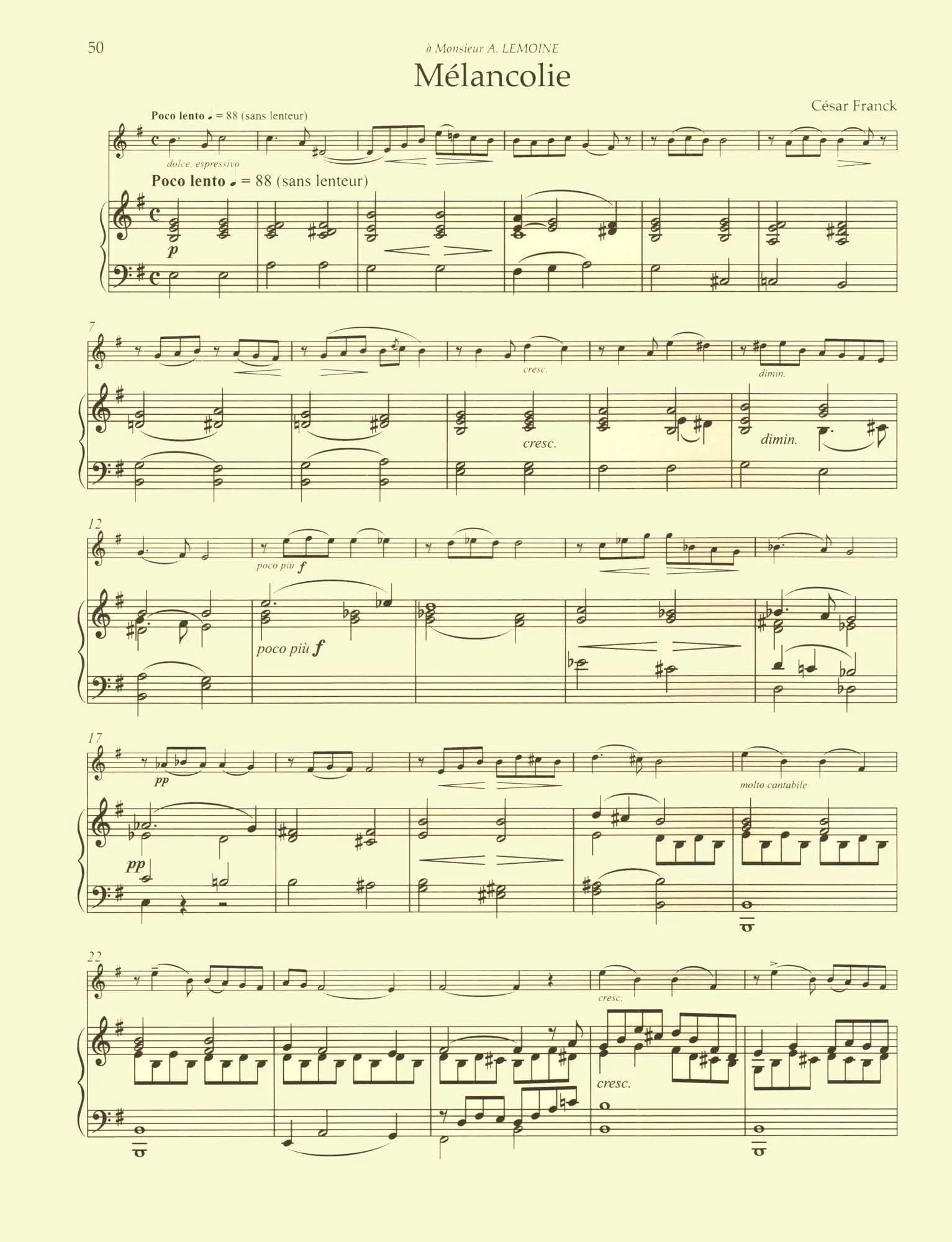 Franck, Cesar - Sonata, Andantino Quietoso, and Melancolie - for Violin and Piano - edited by Woodfull-Harris - Barenreiter URTEXT - Image 7