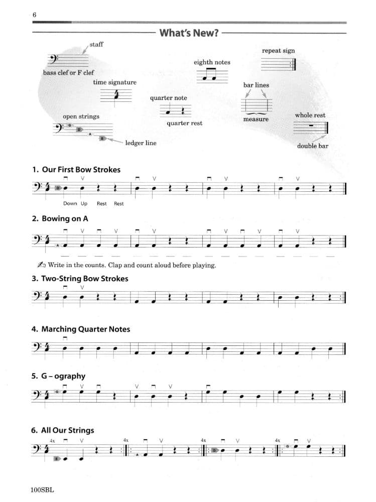 Frost/Fischbach/Barden - Artistry in Strings, Book 1 - Bass (Low Position) - Book/2-CD set - Neil A Kjos Music Co - Image 2