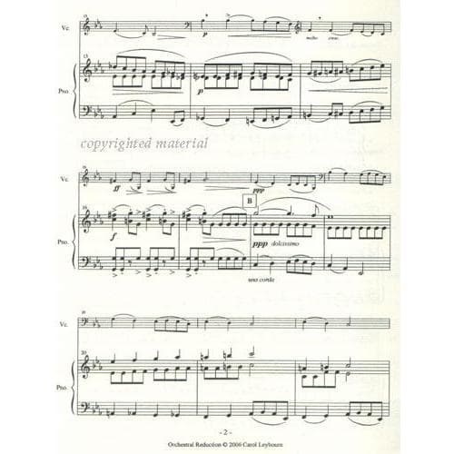 Fauré, Gabriel - Elegie for Cello, Op 24 - PIANO ACCOMPANIMENT ONLY - arranged by Carol Leybourn - Frustrated Accompanist Edition - Image 3