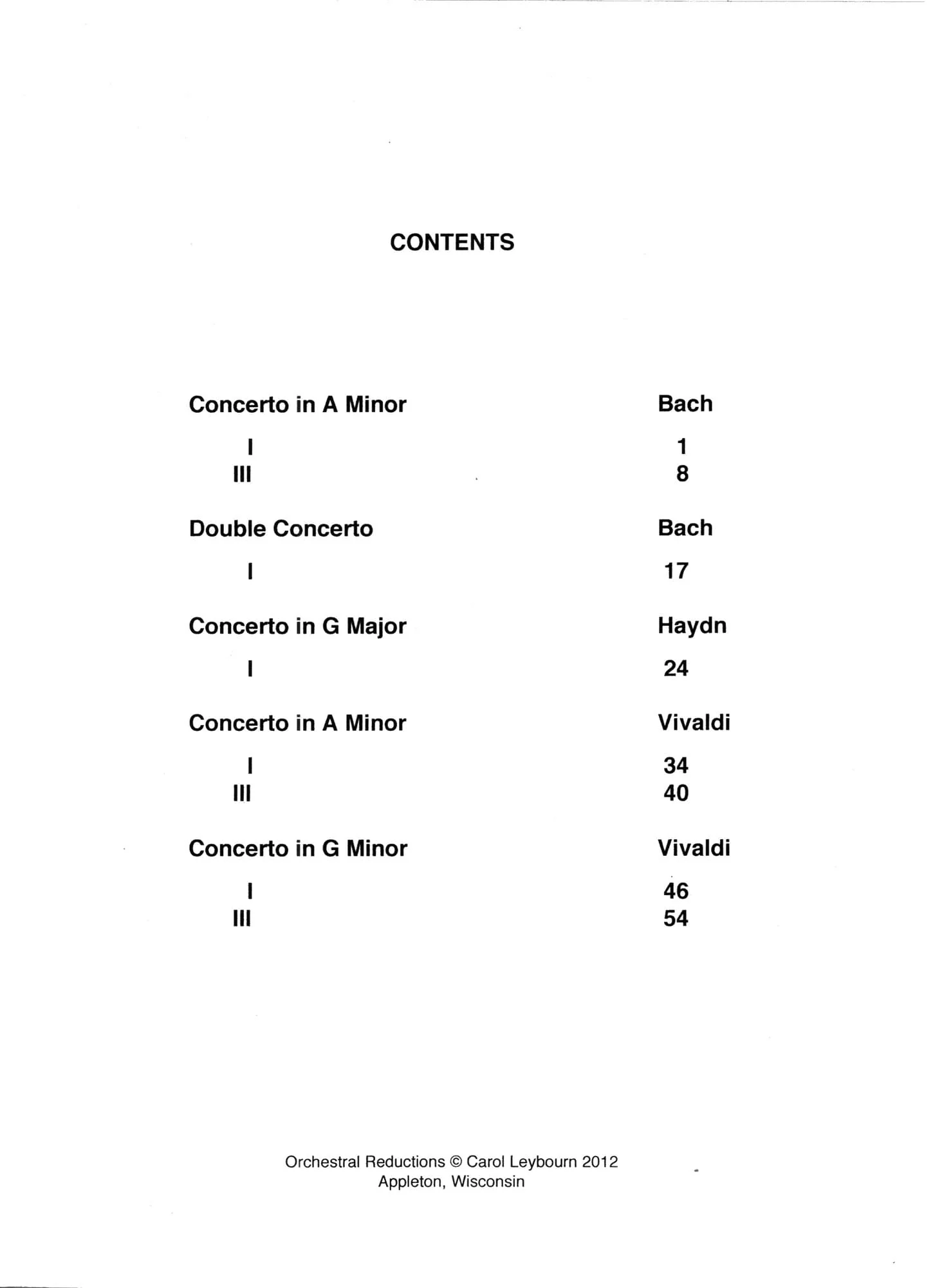 Favorite Violin Concerto Movements - J.S. Bach, Haydn, Vivaldi - PIANO ACCOMPANIMENT ONLY - arranged by Carol Leybourn - Frustrated Accompanist Edition - Image 2
