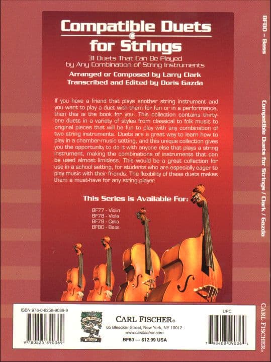 Gazda / Clark - Compatible Duets for Strings - Bass - Carl Fischer - Image 4