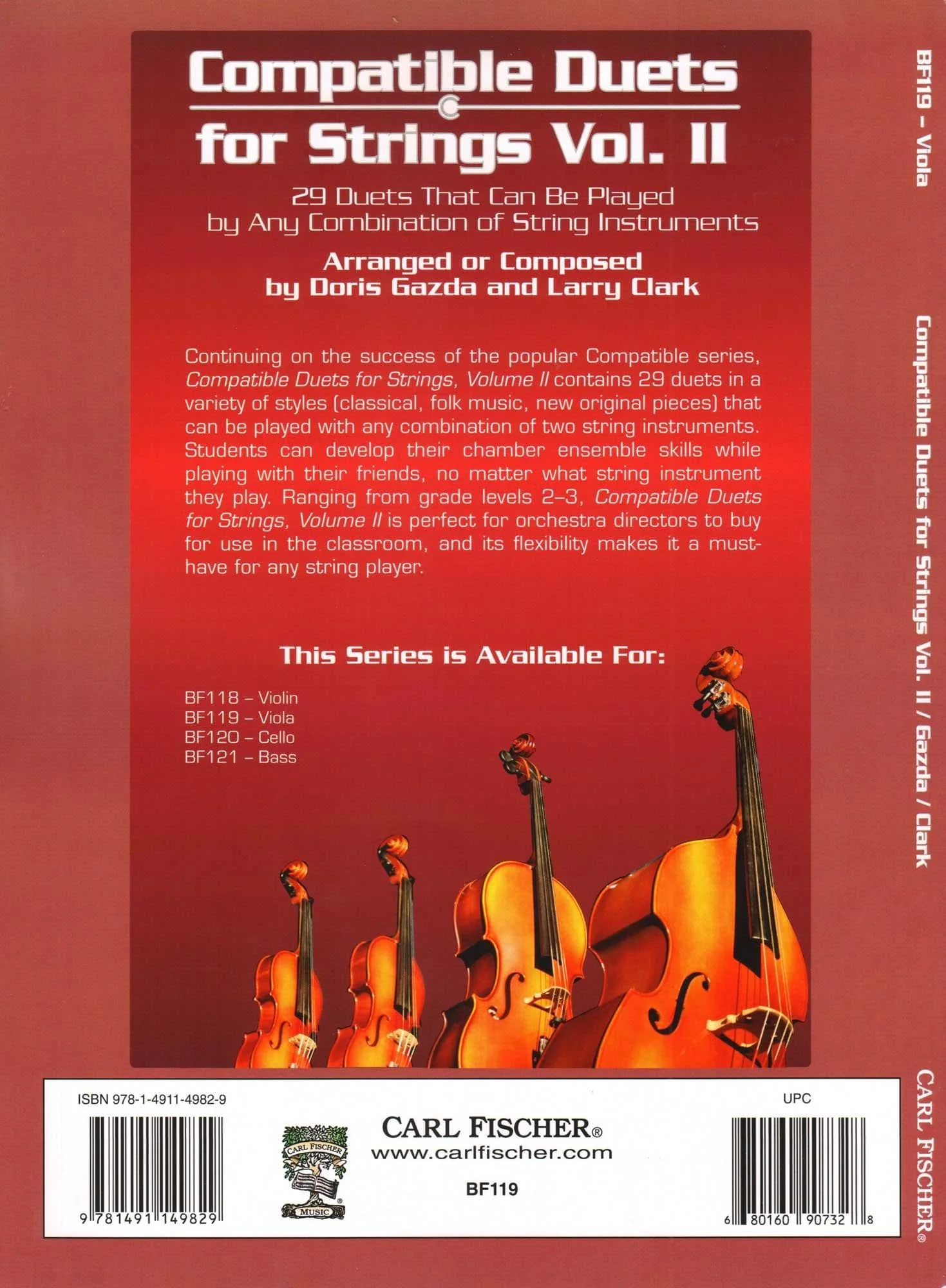 Gazda / Clark - Compatible Duets for Strings Volume II - Viola - Carl Fischer - Image 5