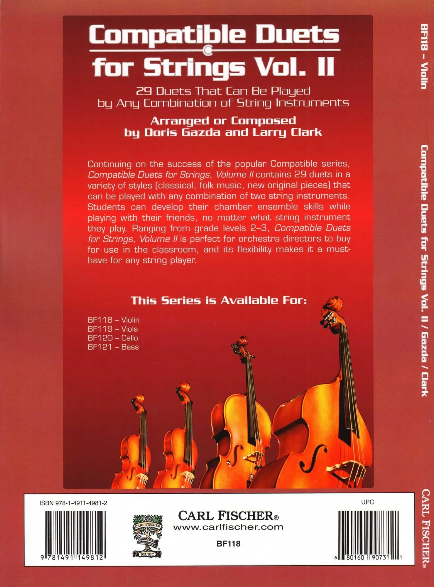 Gazda / Clark - Compatible Duets for Strings Volume II - Violin - Carl Fischer - Image 5