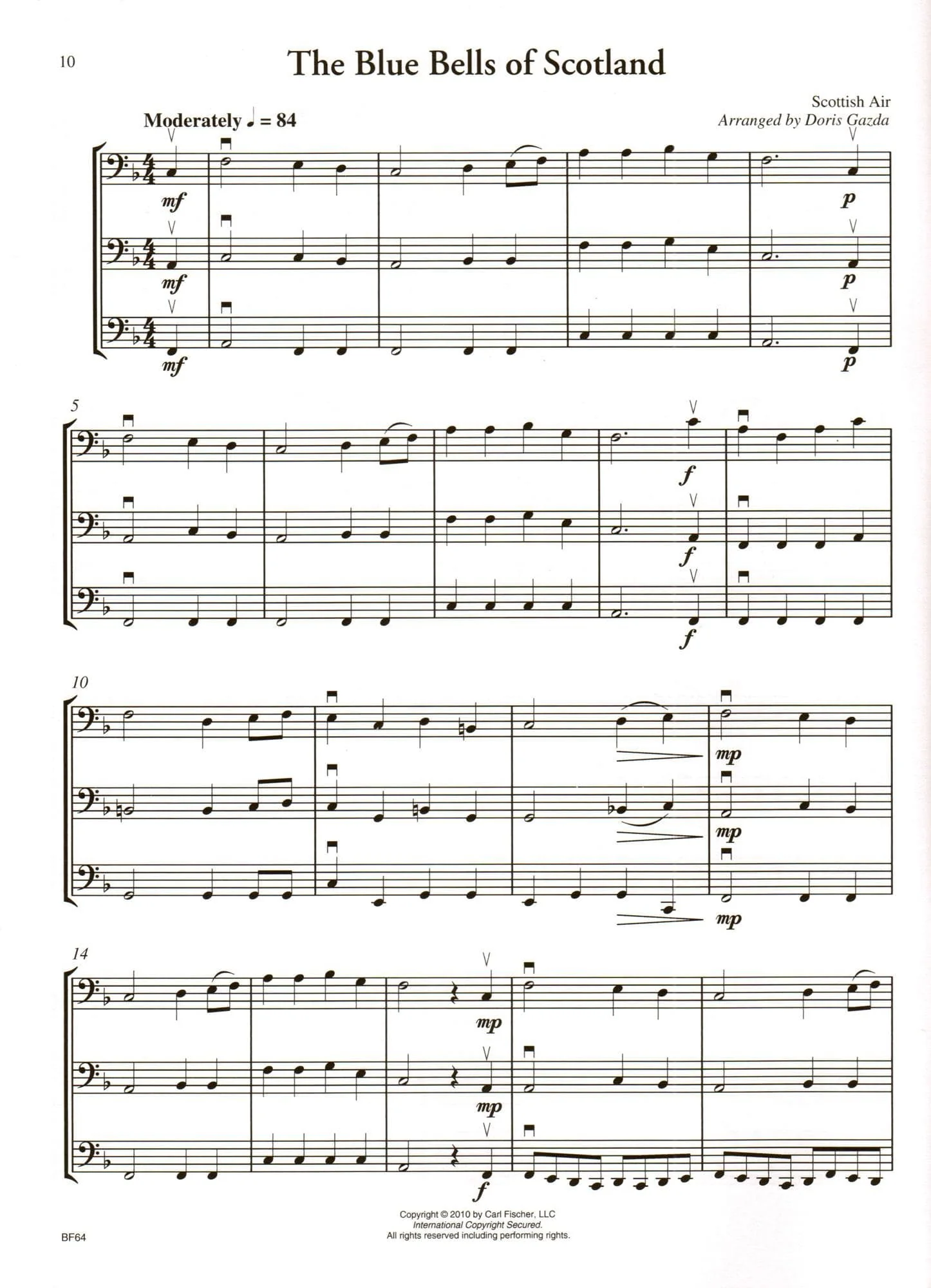 Progressive Trios for Cello - 26 Trios for Any Combination of Stringed Instruments - Arranged by Doris Gazda - Carl Fischer Publication - Image 3
